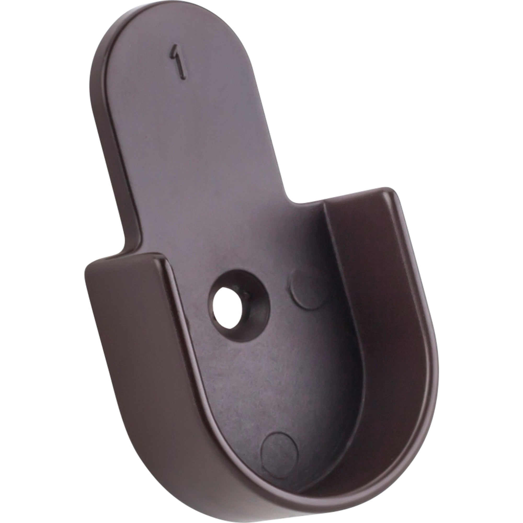 Dark Bronze Open Knock-In Mounting Bracket for 1" and 1-1/16" Round Closet Rods