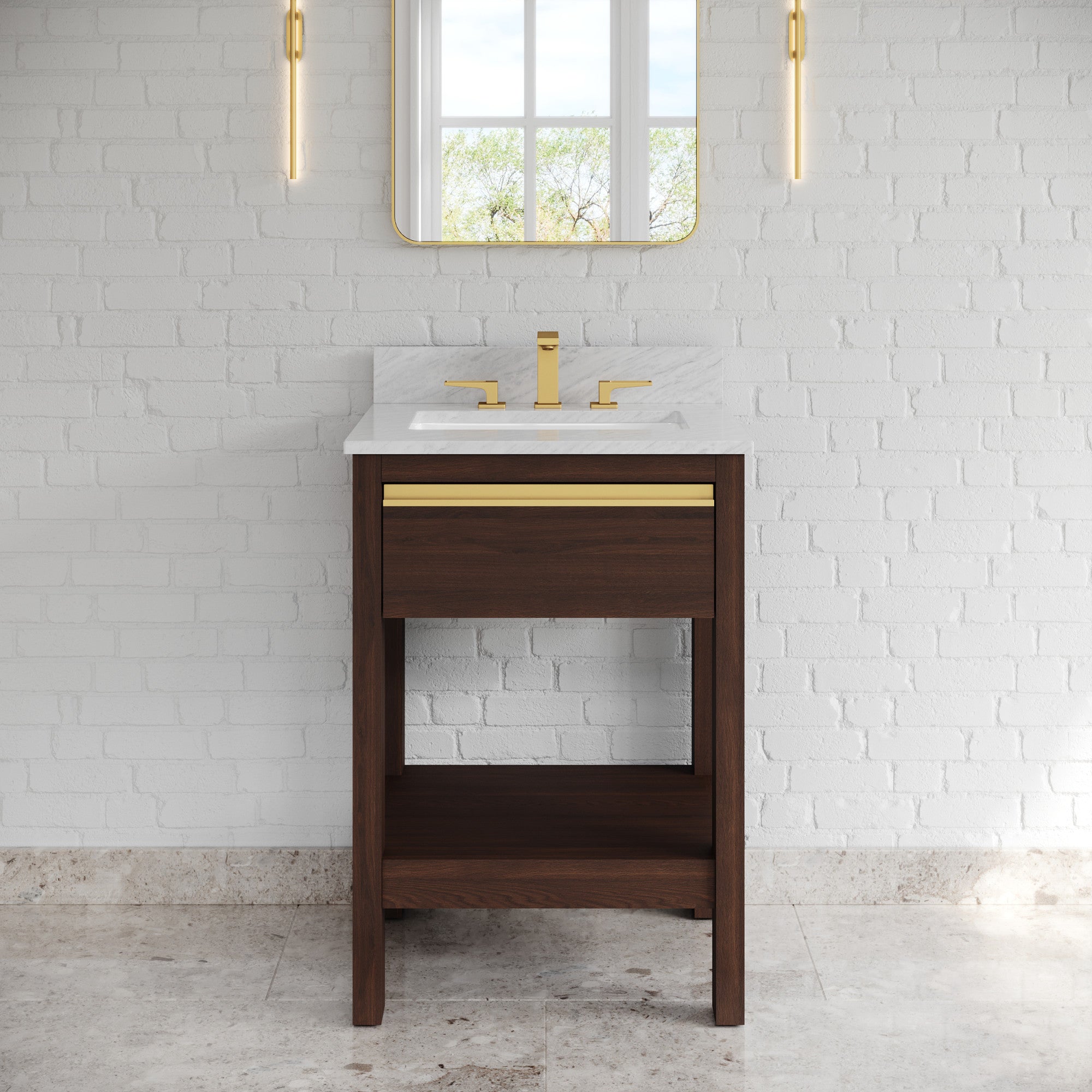 24" Jubilee Vanity – Dark Walnut
