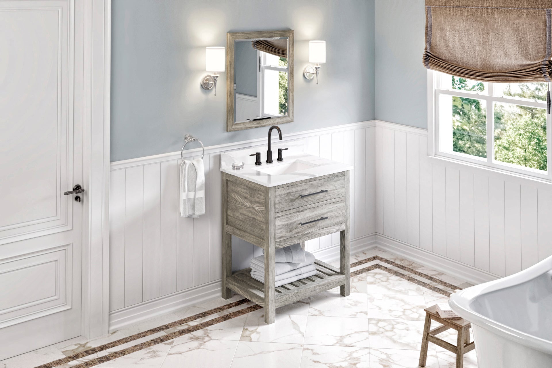 30" Wavecrest Vanity – Weathered Grey
