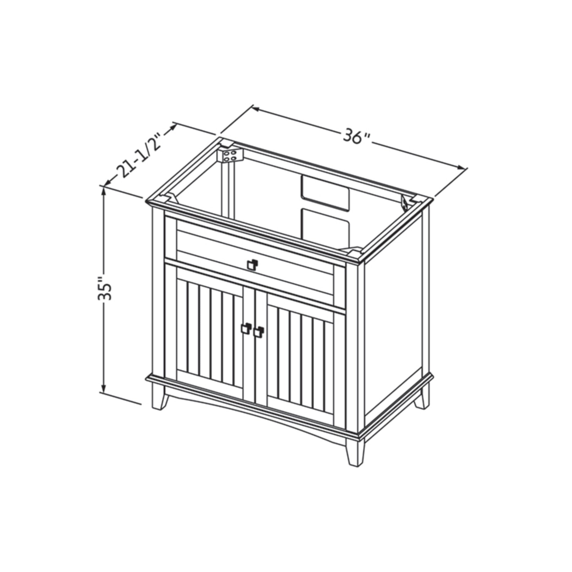 36" Savino Vanity – White
