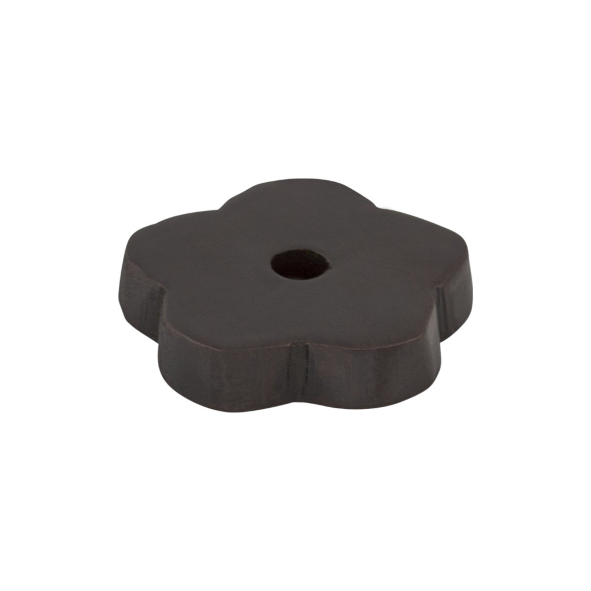 Aspen Flower Knob Backplate - Medium Bronze