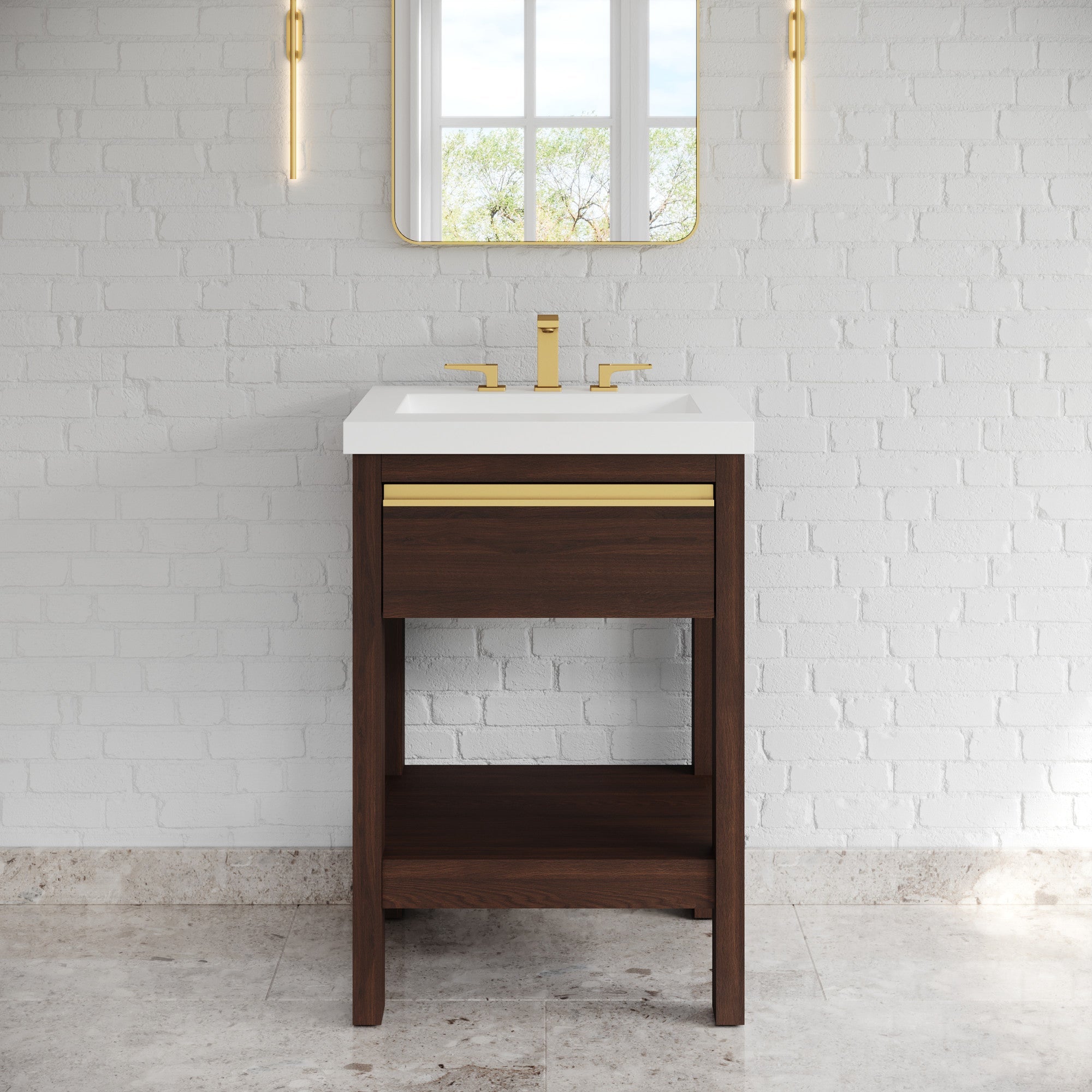24" Jubilee Vanity – Dark Walnut