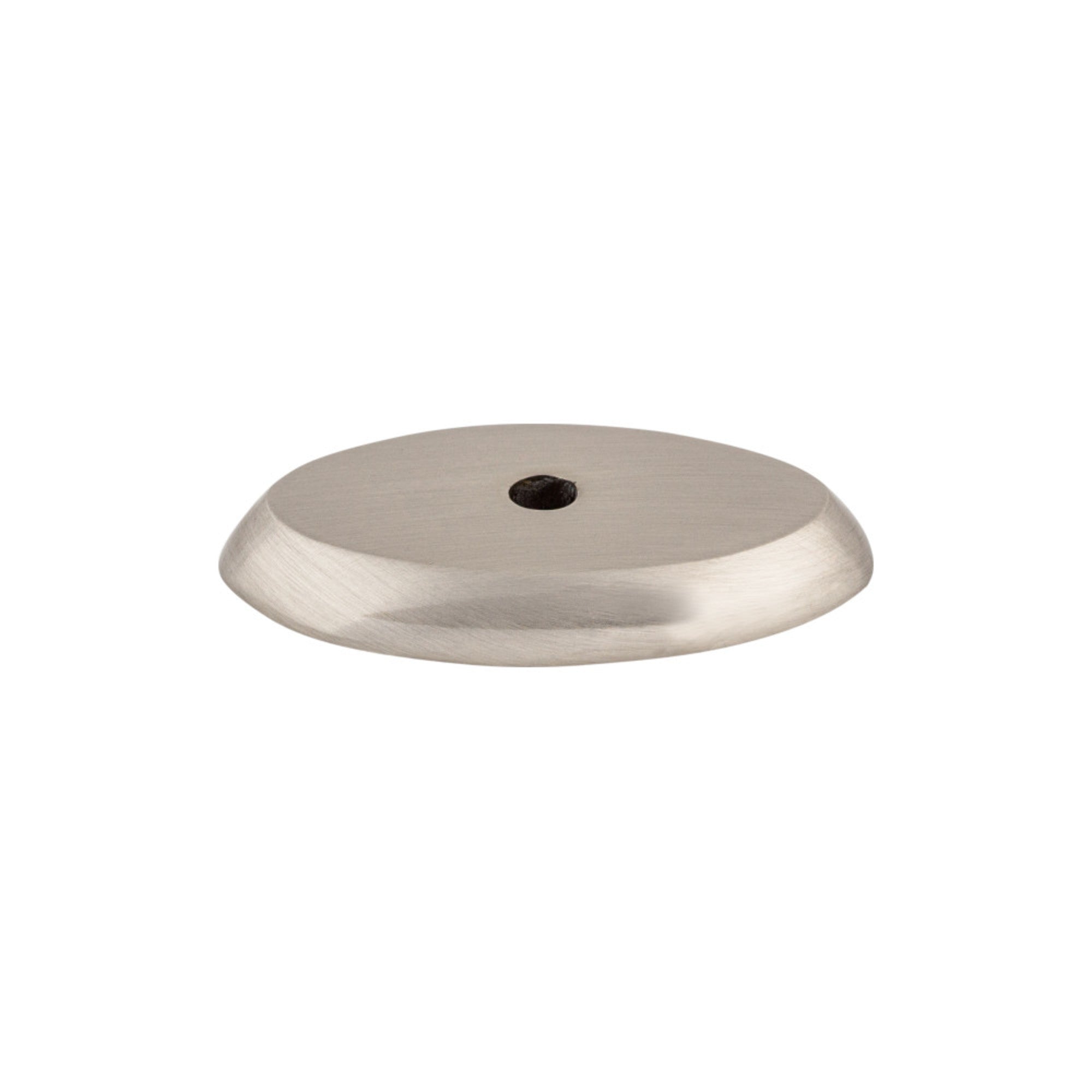 Aspen II Oval Knob Backplate - Brushed Satin Nickel