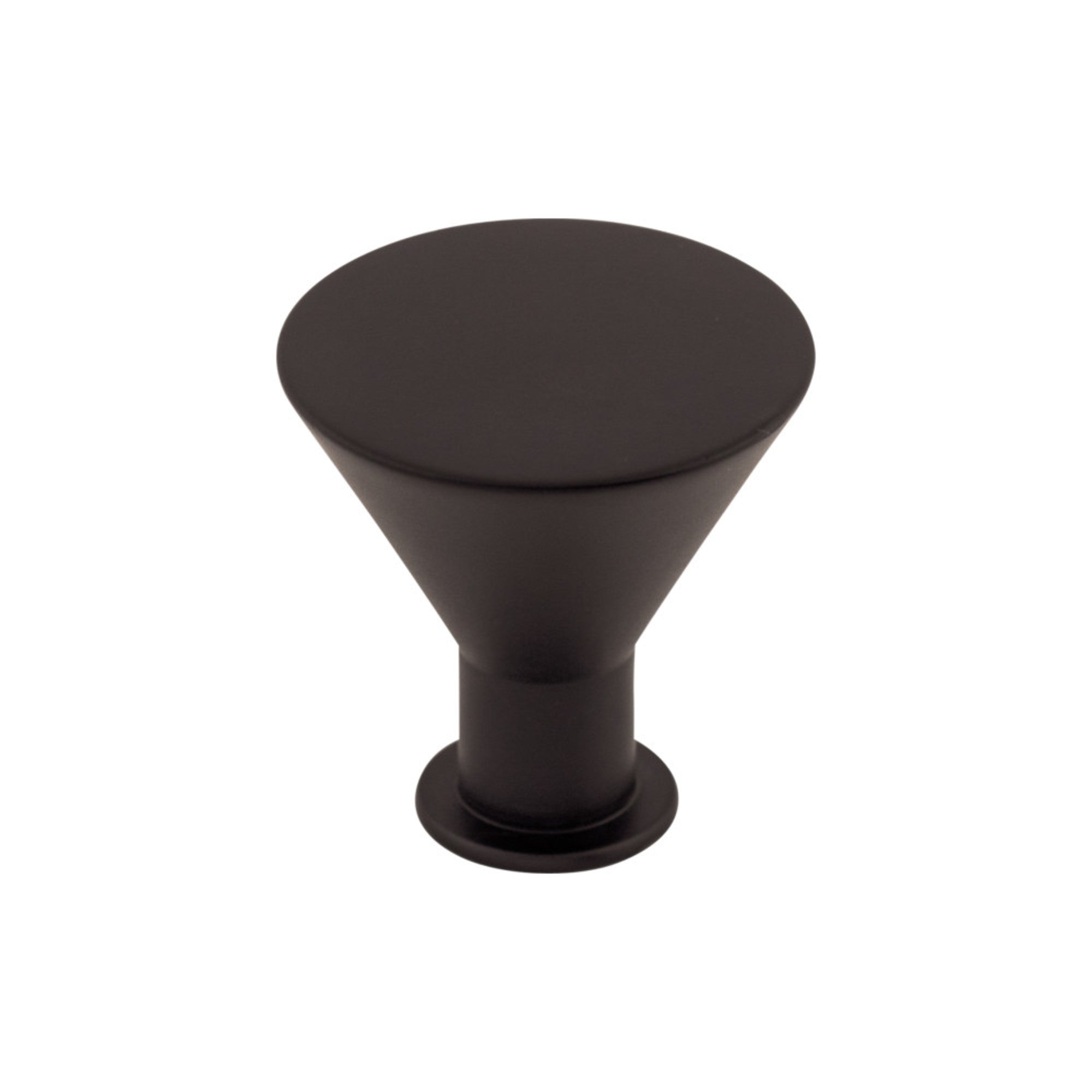 Cocktail 1 3/16" Diameter Round Knob - Flat Black