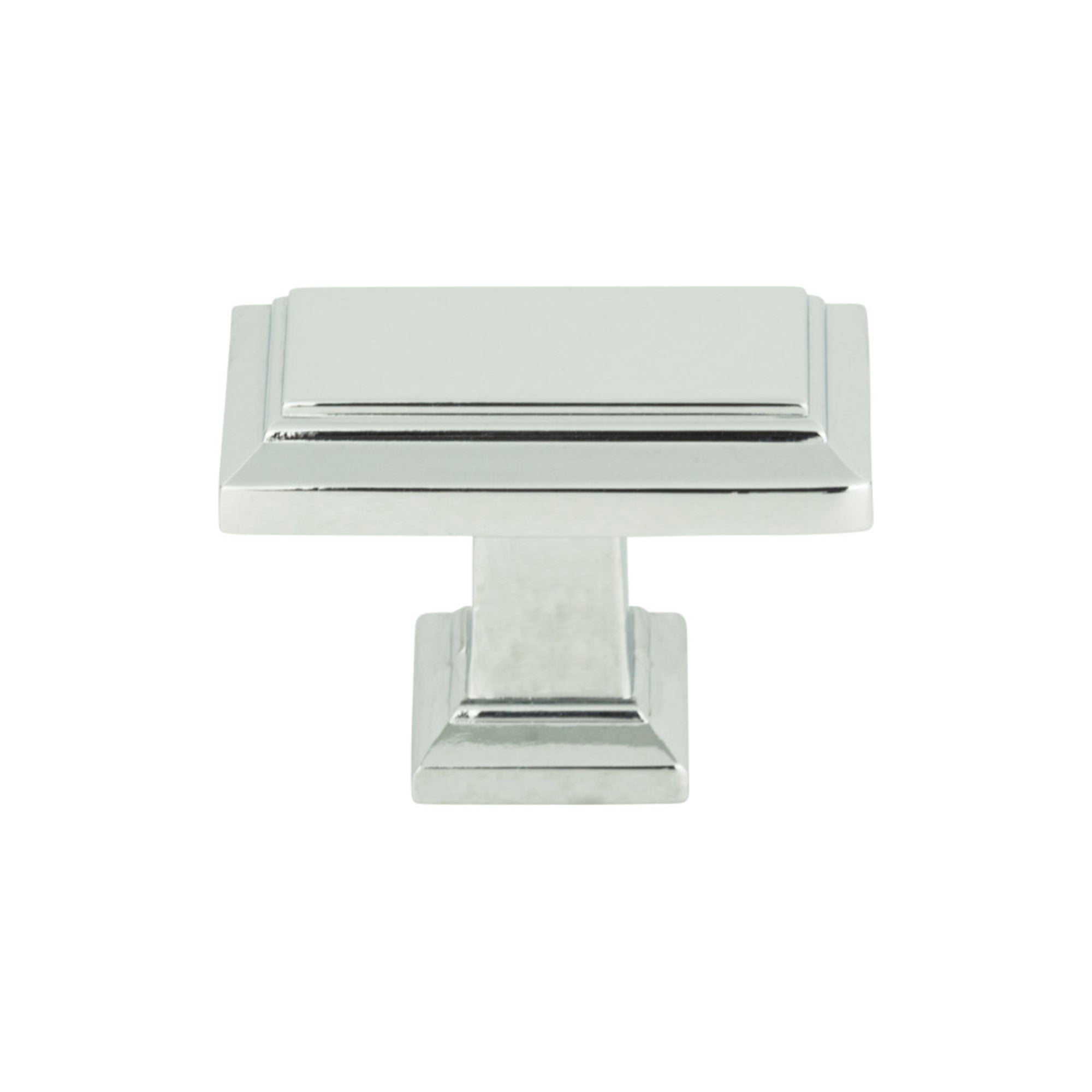 Sutton Place Rectangle Knob - Polished Chrome