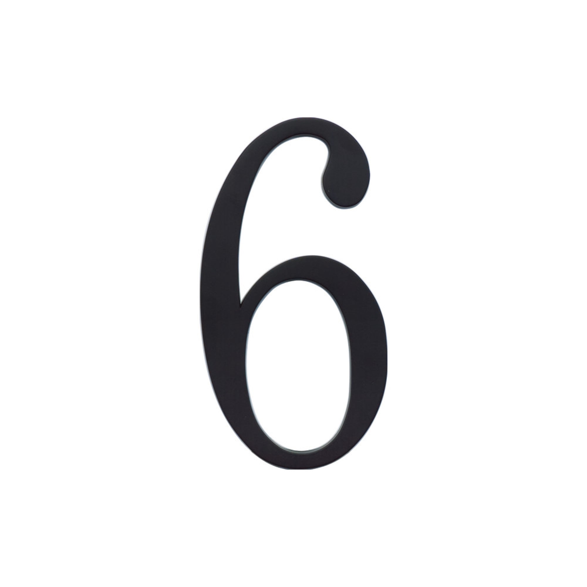 Traditionalist 6" H  House Number - Matte Black
