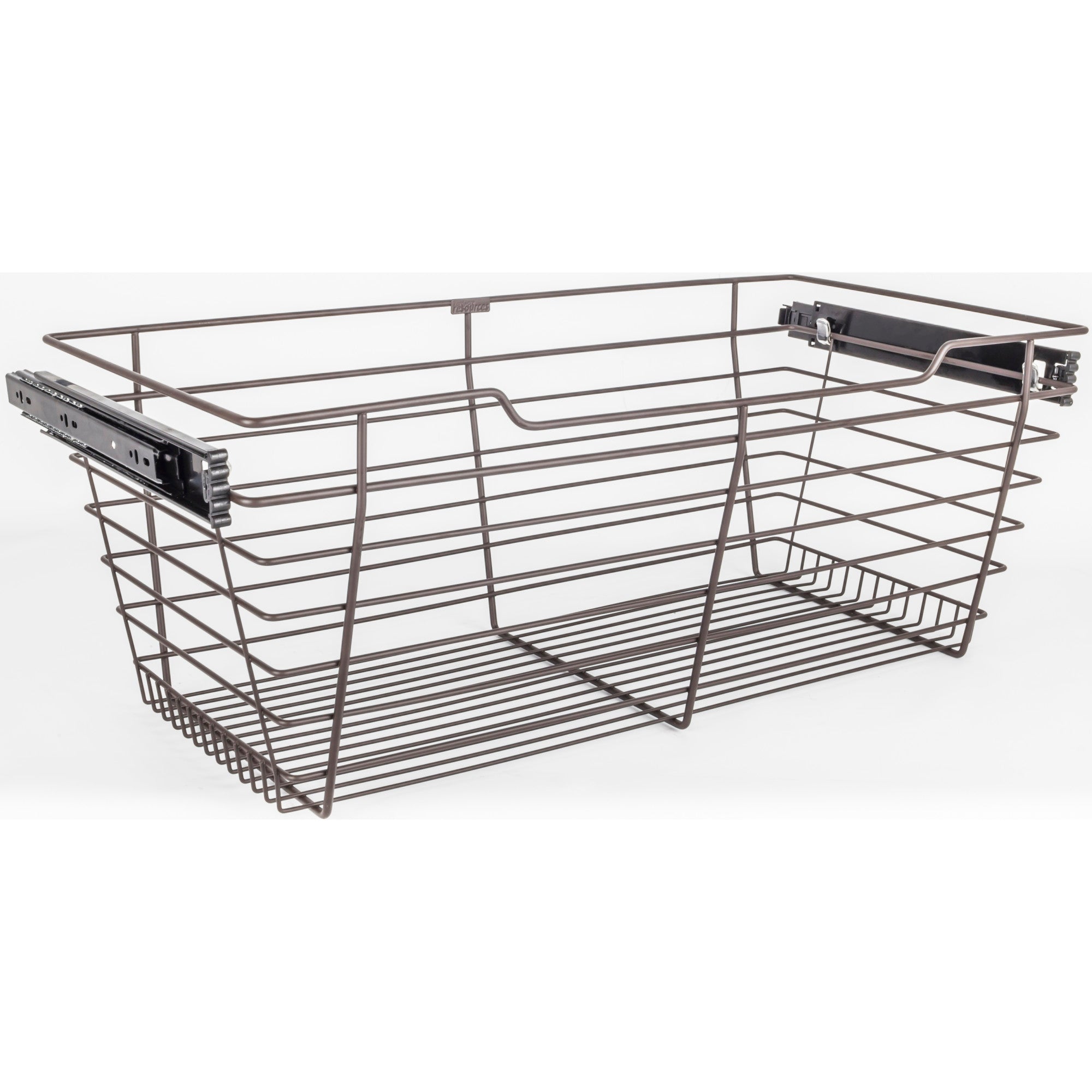Dark Bronze Closet Pullout Basket with Slides 16"D x 29"W x 11"H
