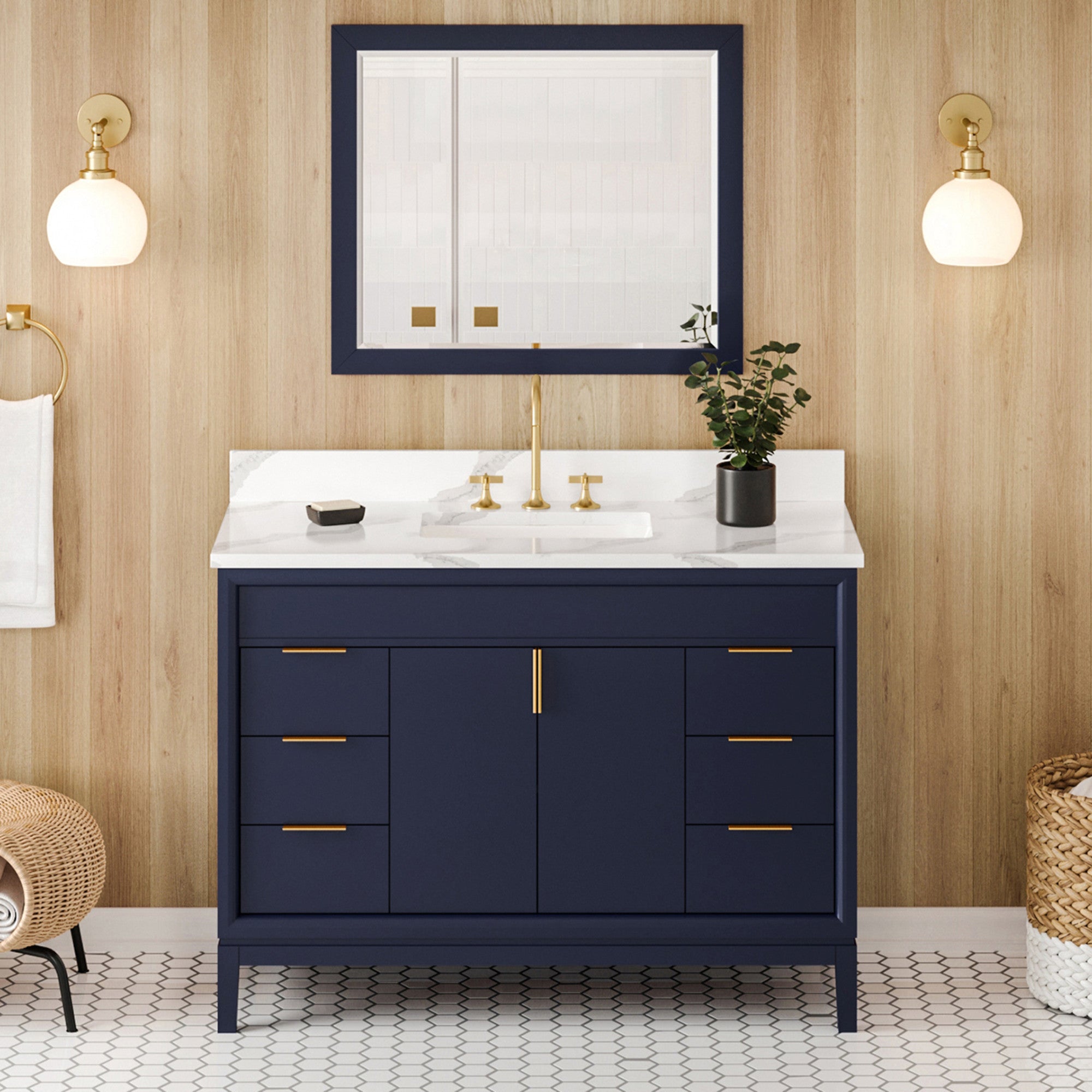 48" Theodora Vanity – Hale Blue