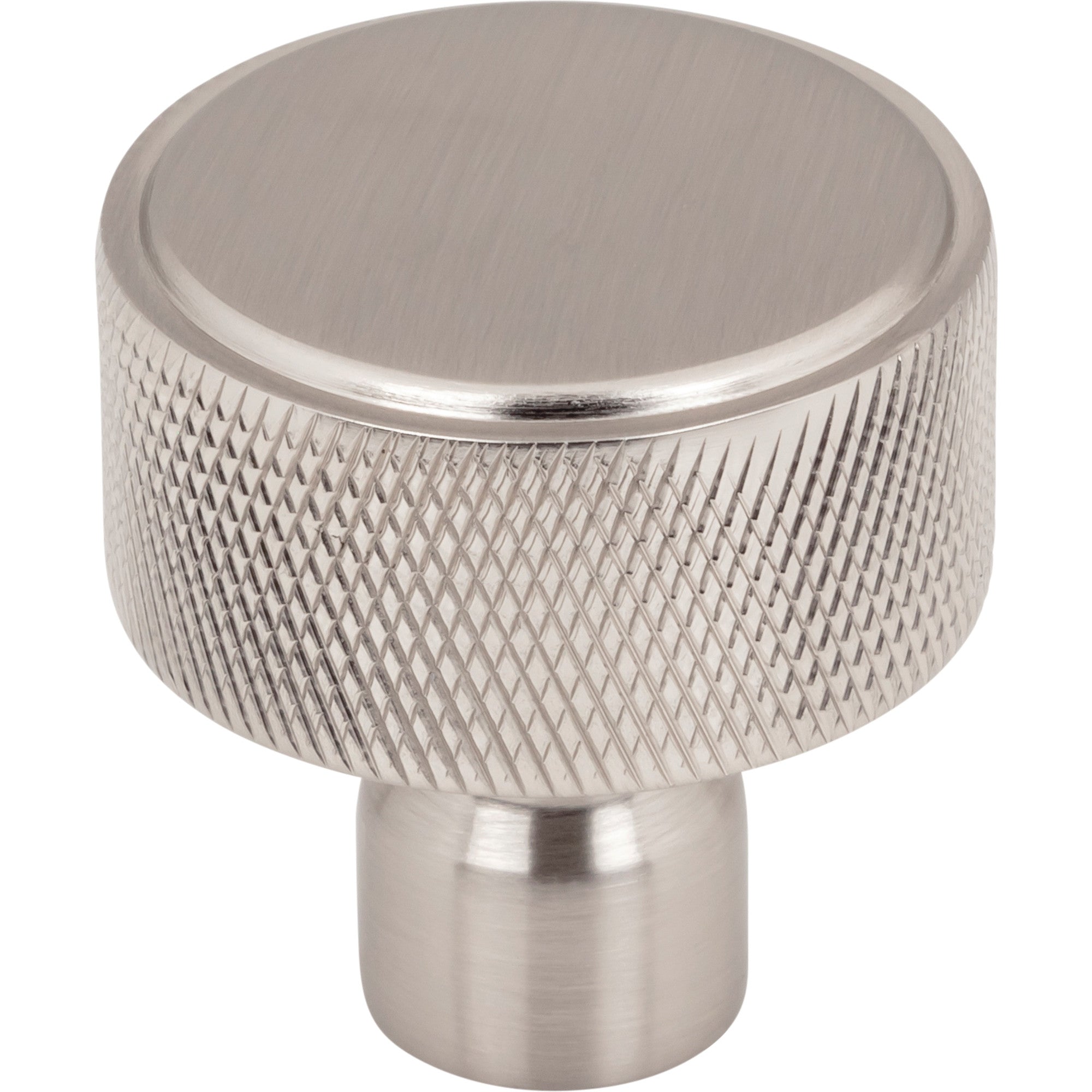 Garrison 1 1/4" Length Round Knob - Brushed Satin Nickel