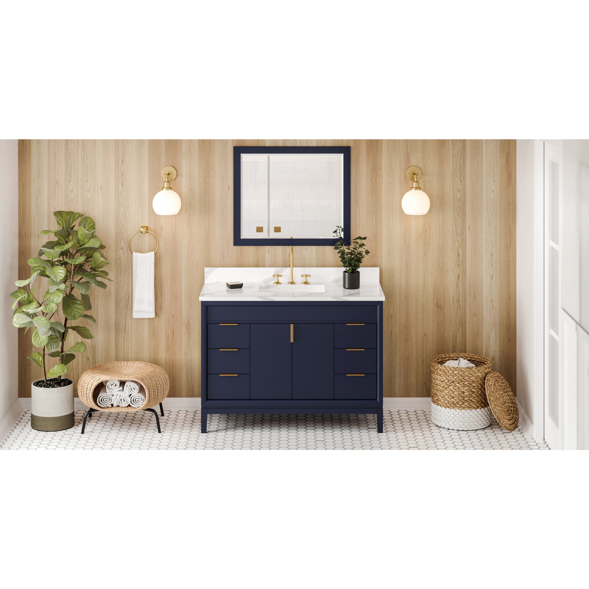 48" Theodora Vanity – Hale Blue