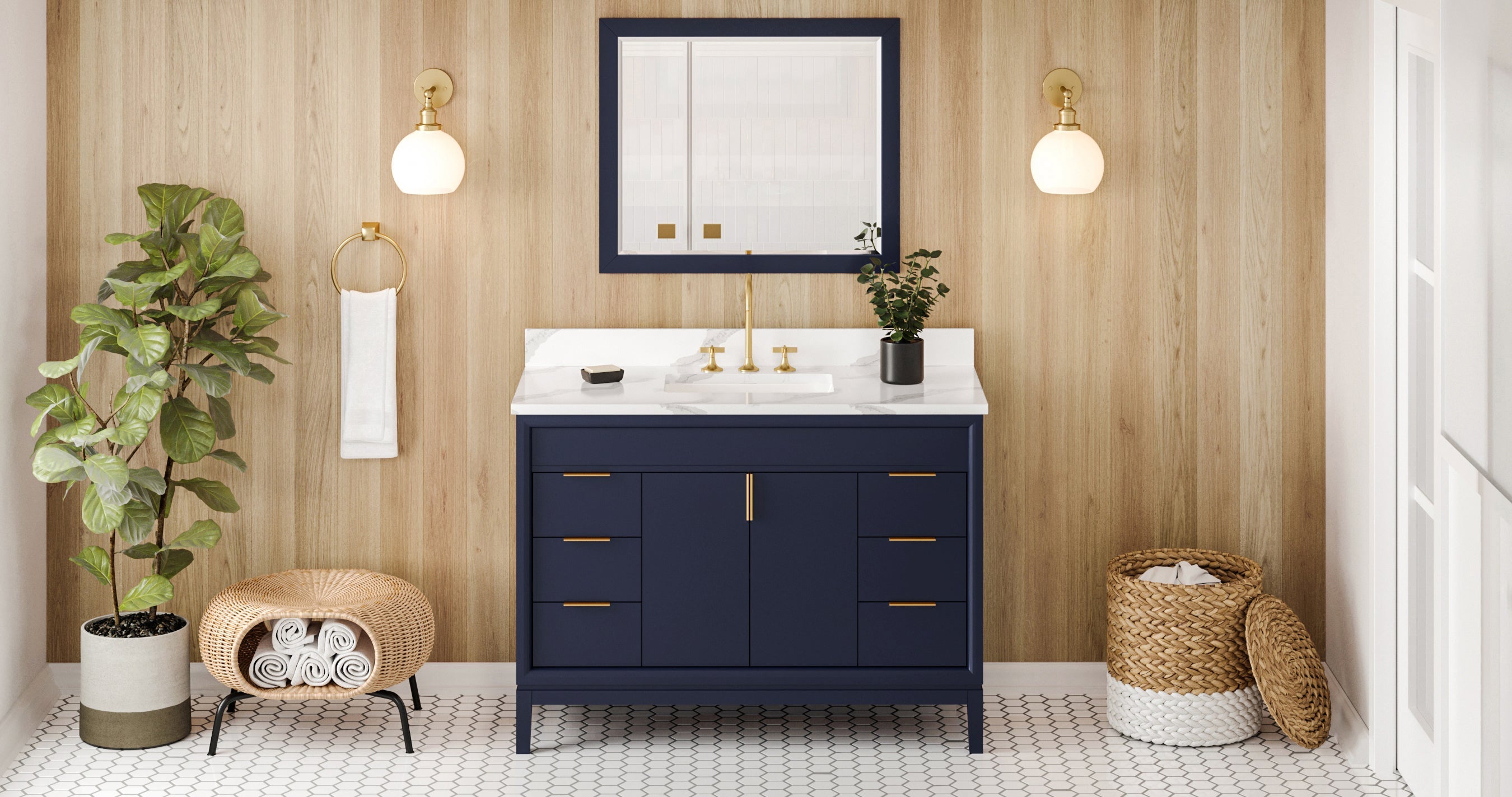 48" Theodora Vanity – Hale Blue