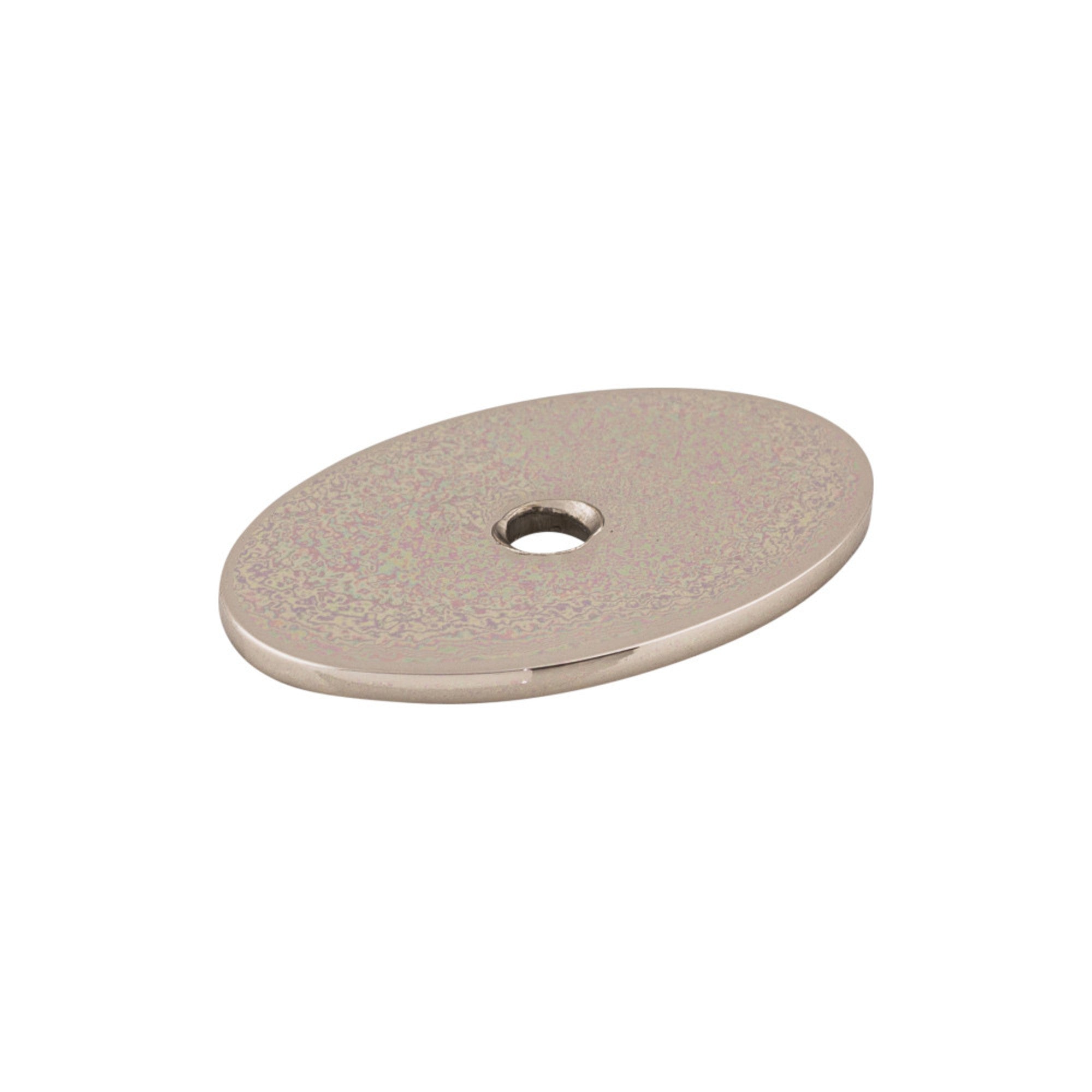 Oval Knob Backplate - Polished Nickel