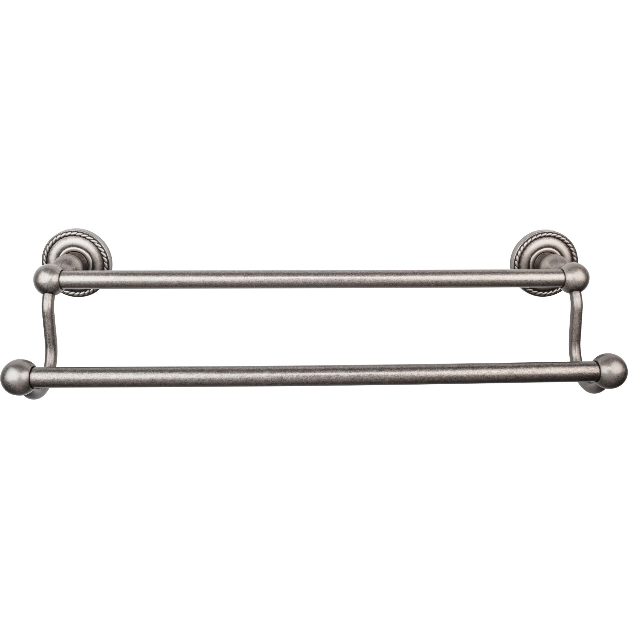 TOP BATH (R) Edwardian Bath Double 20 1/2" Wall Mounted  Towel Bar - Antique Pewter