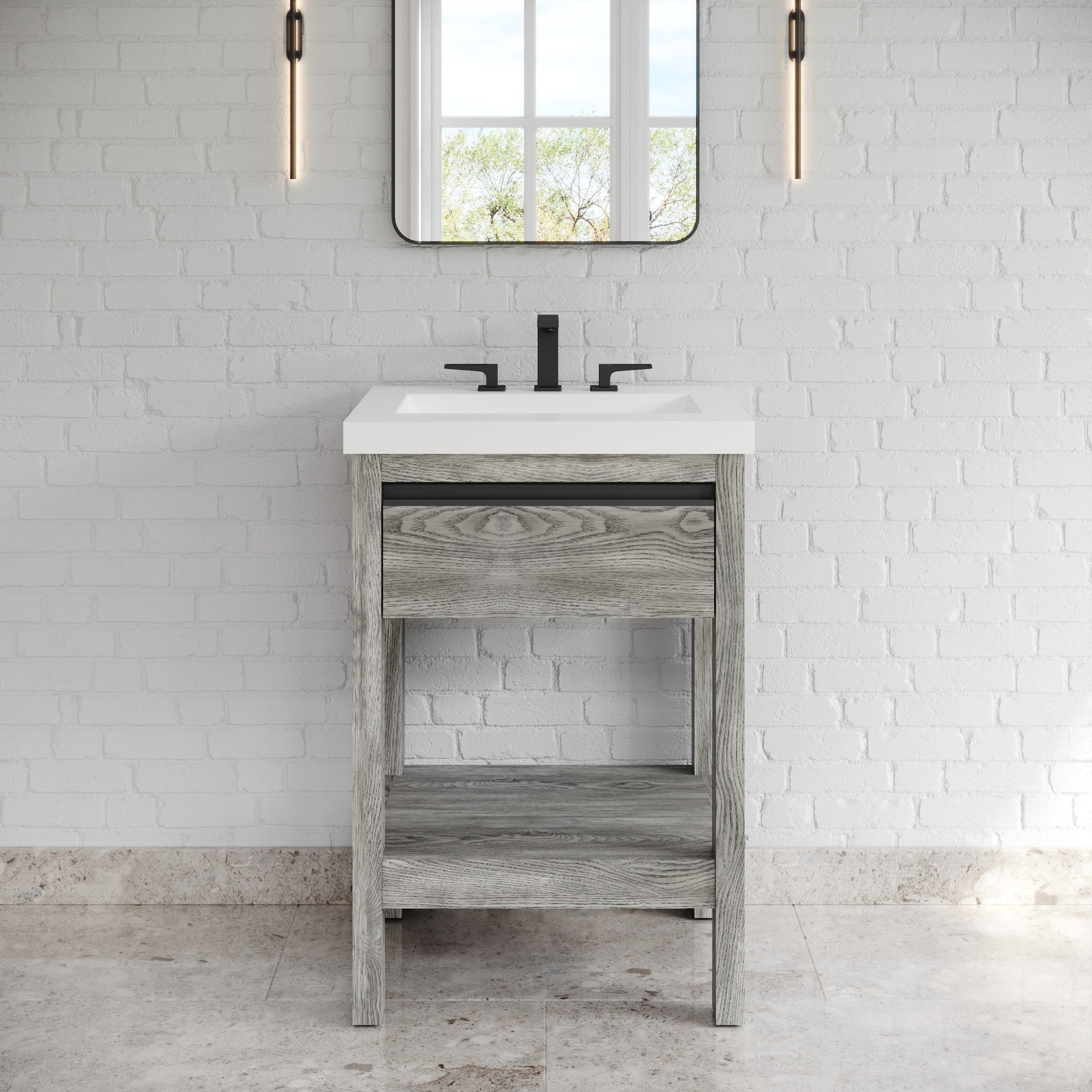 24" Jubilee Vanity – Weathered Grey