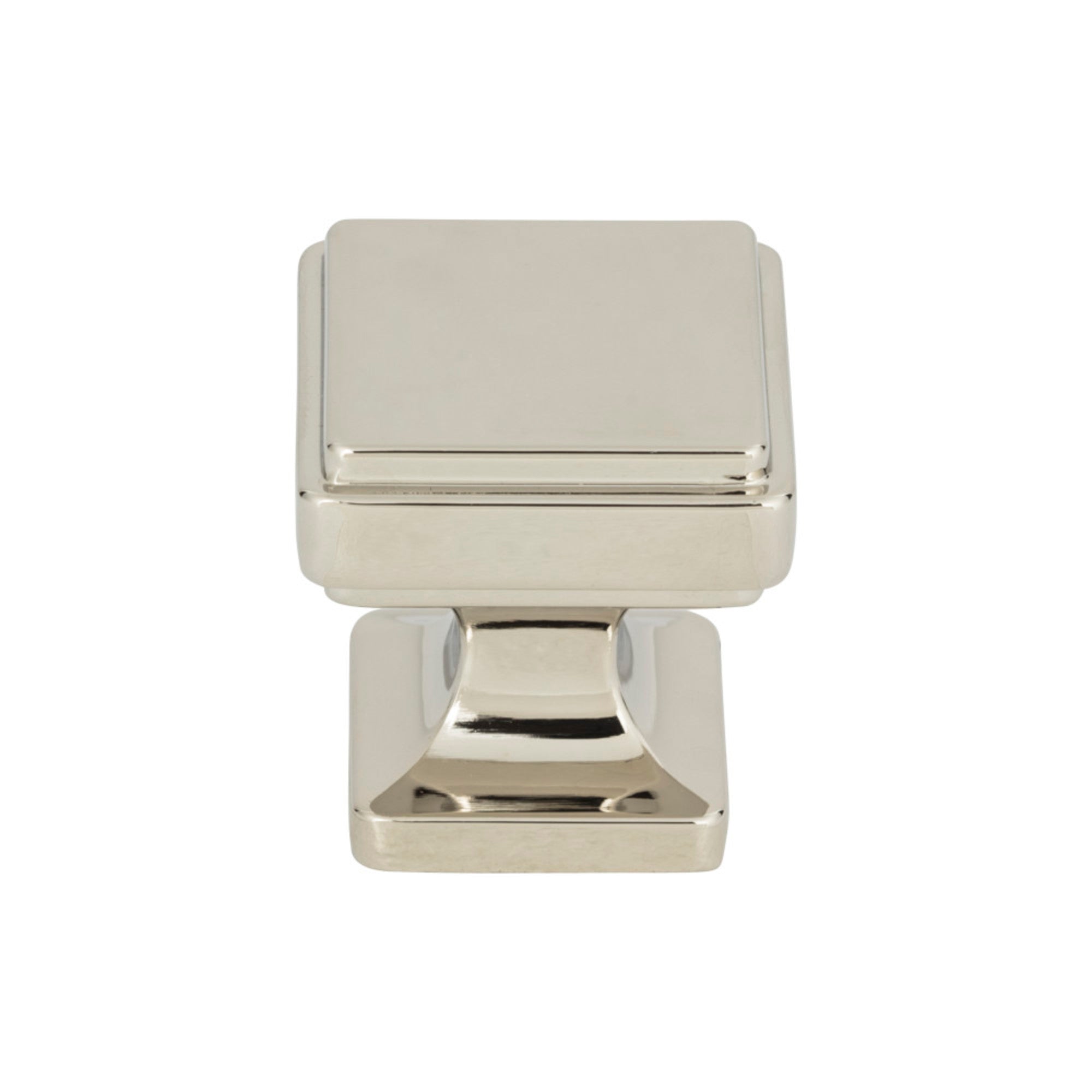 Kate Square Knob - Polished Nickel