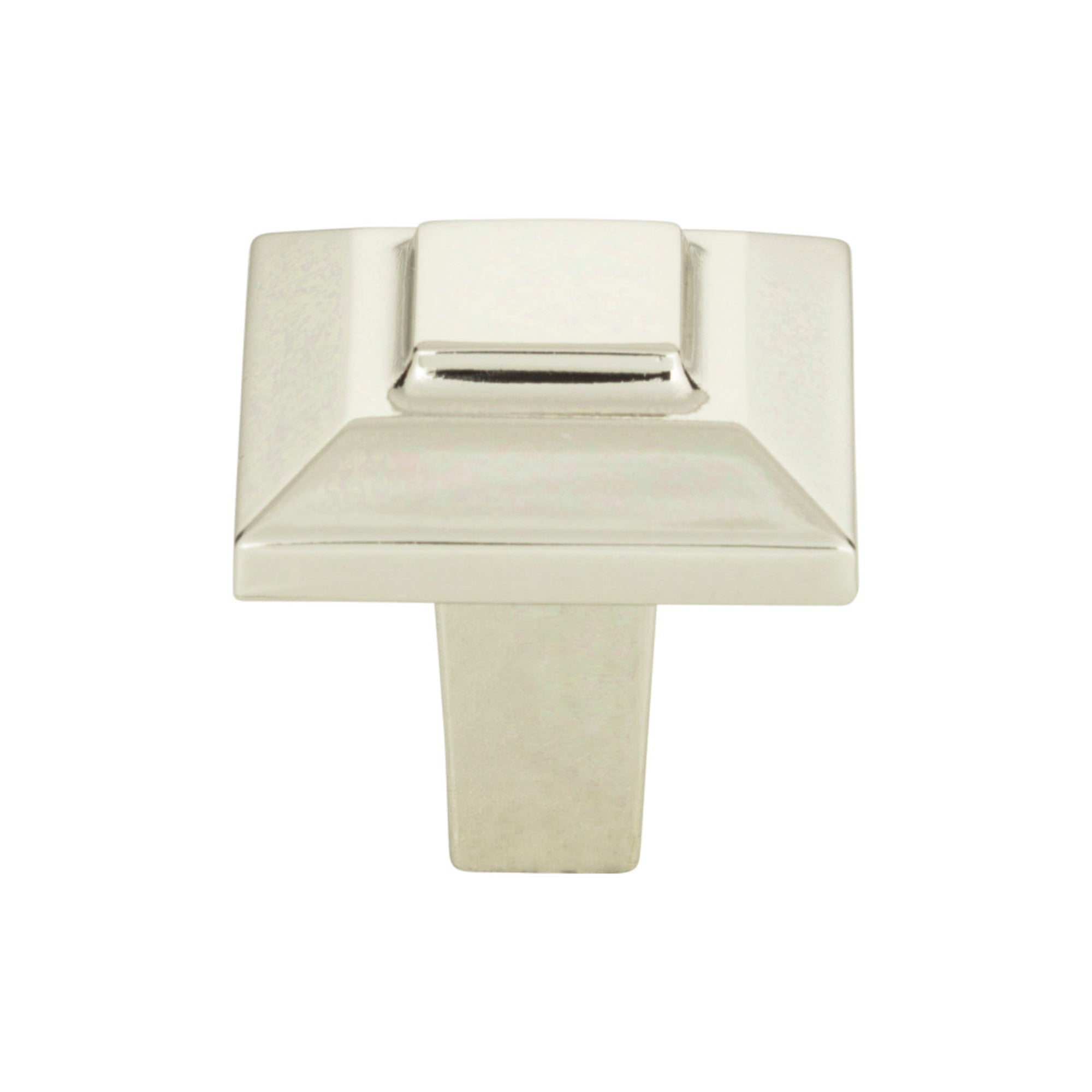 Trocadero Square Knob - Polished Nickel