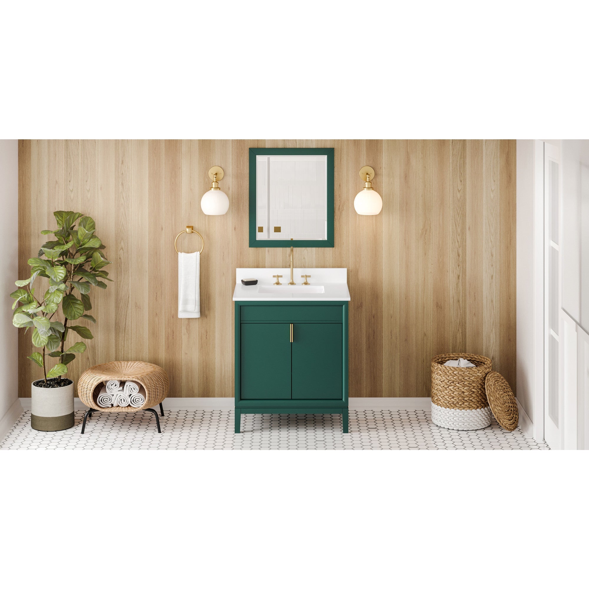 30" Theodora Vanity – Forest Green