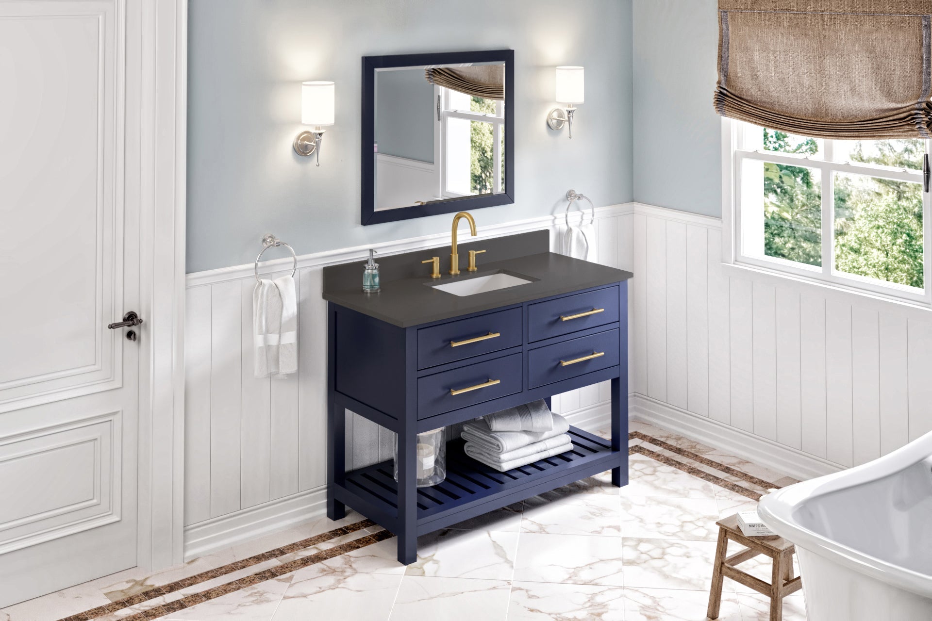 48" Wavecrest Vanity – Hale Blue