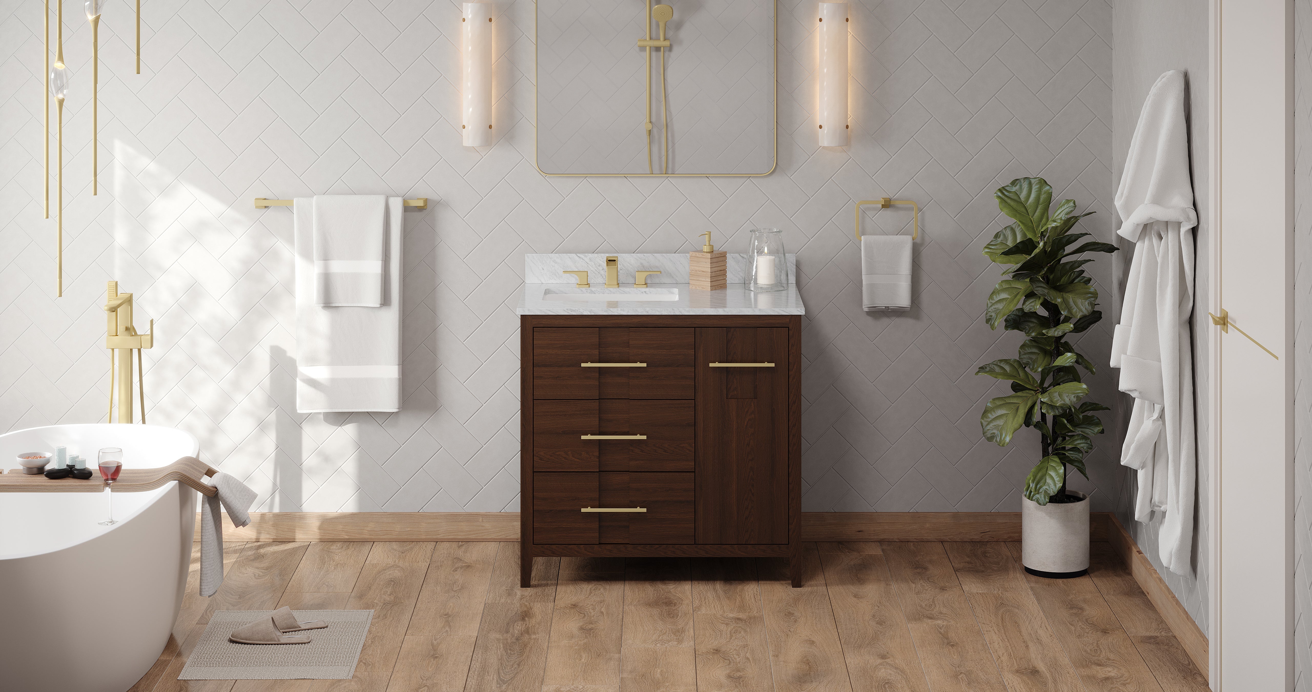 36" Katara Vanity – Left Offset