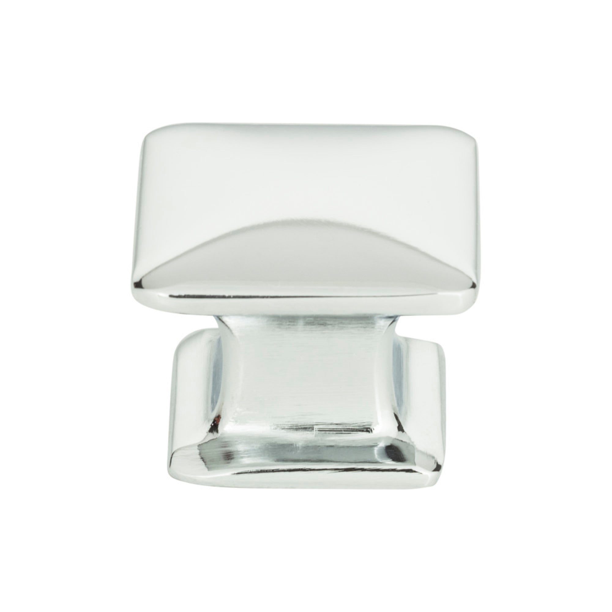 Alcott 1 1/4" Length Square Knob - Polished Chrome