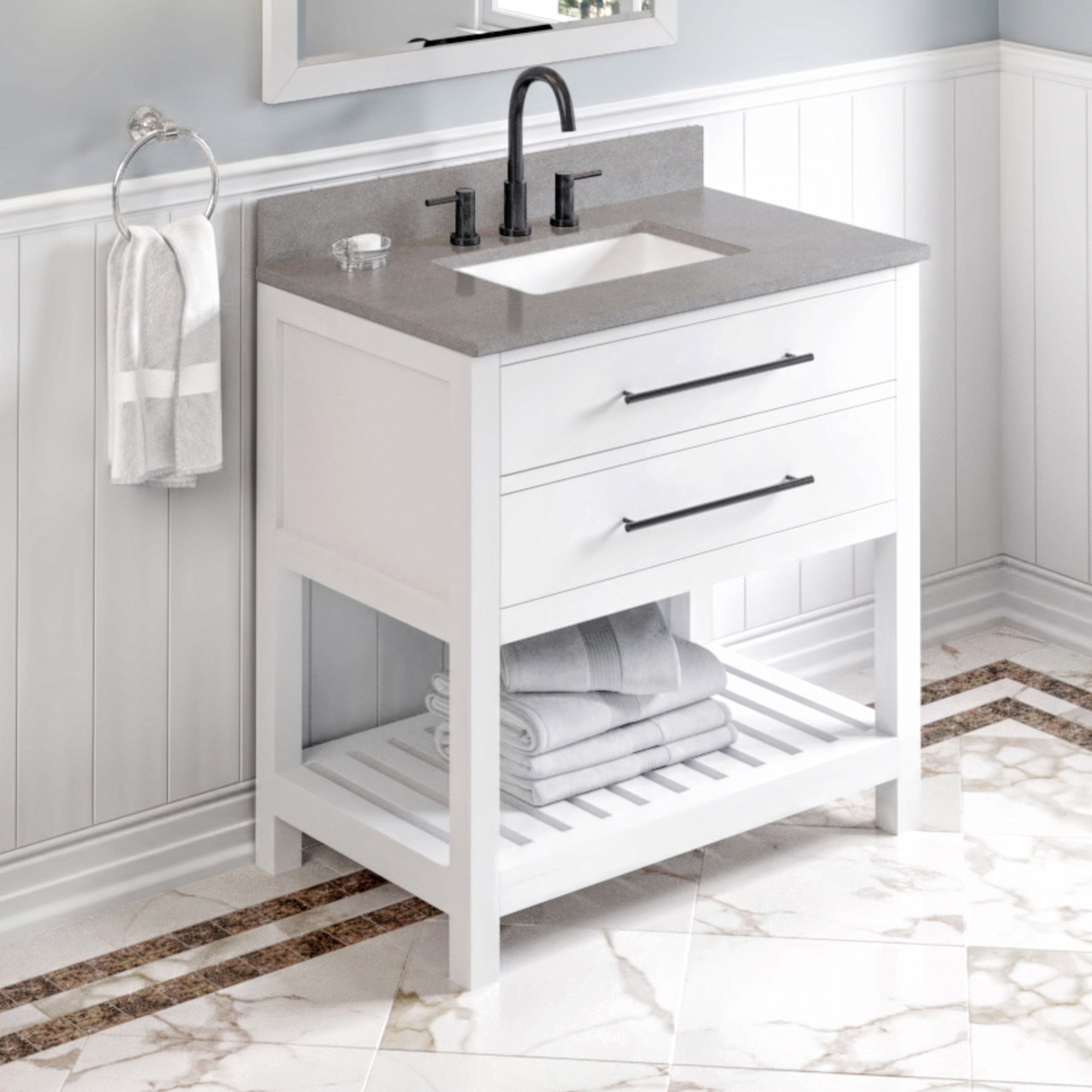 36" Wavecrest Vanity – White