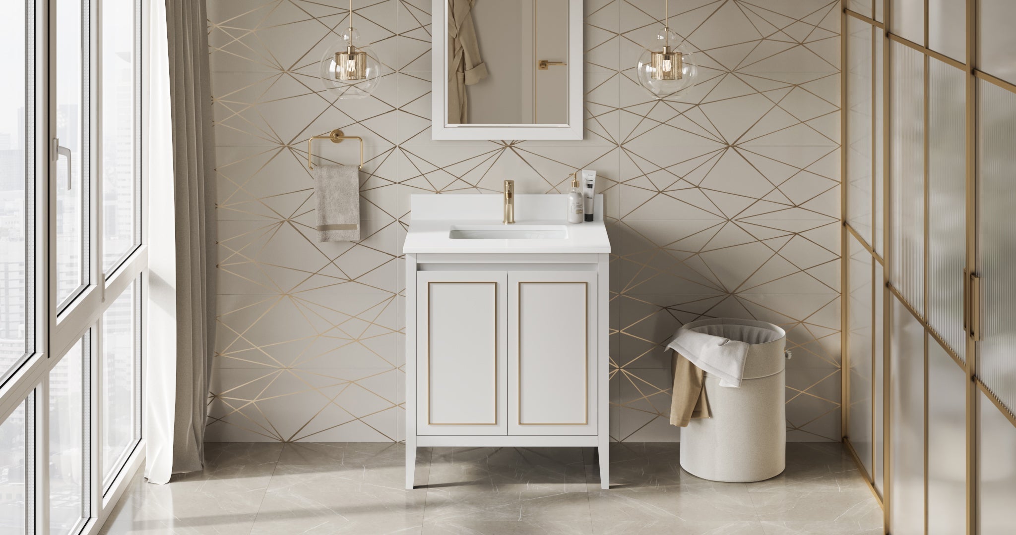 30" Percival Vanity – White