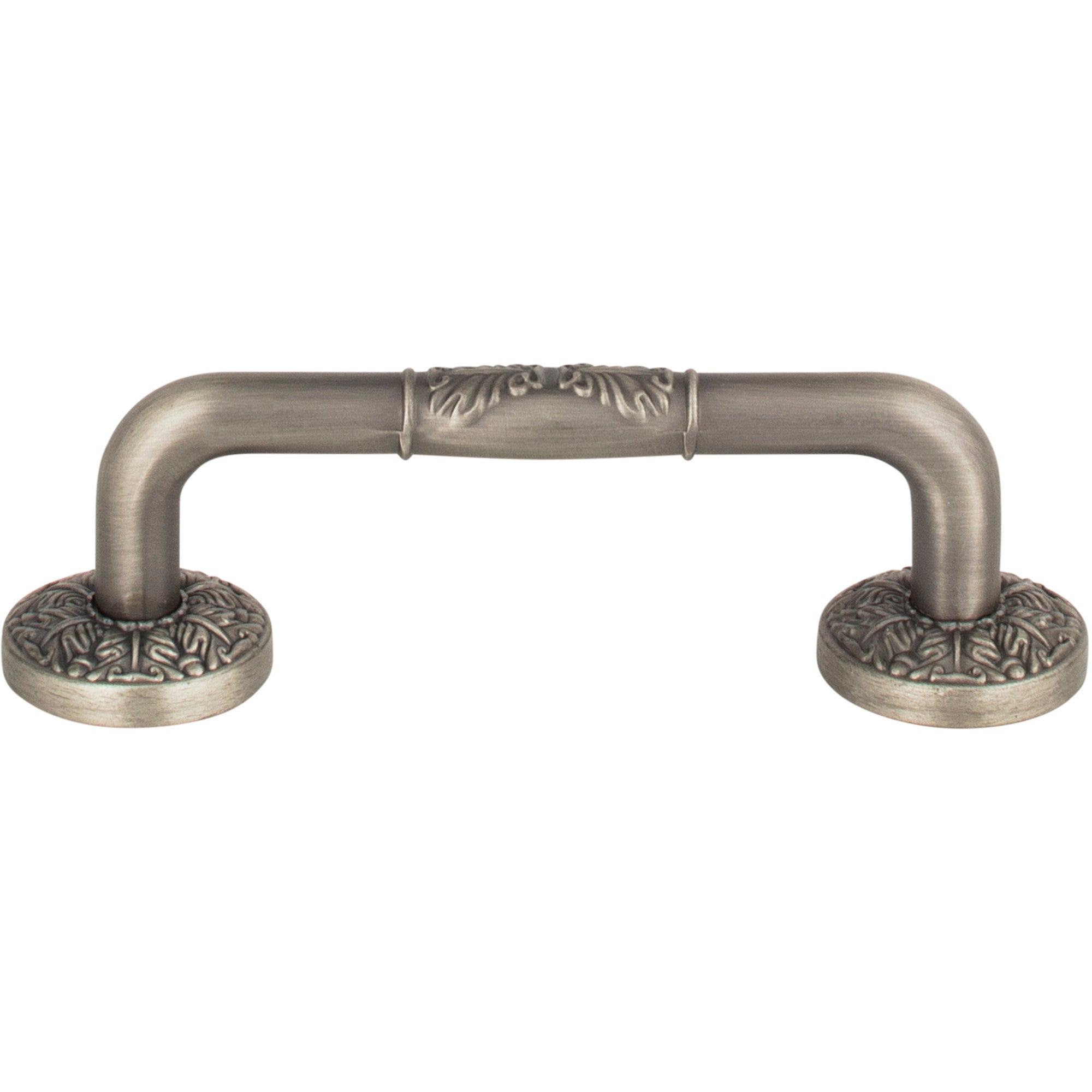 Hammered Medallion Bar Pull - Pewter