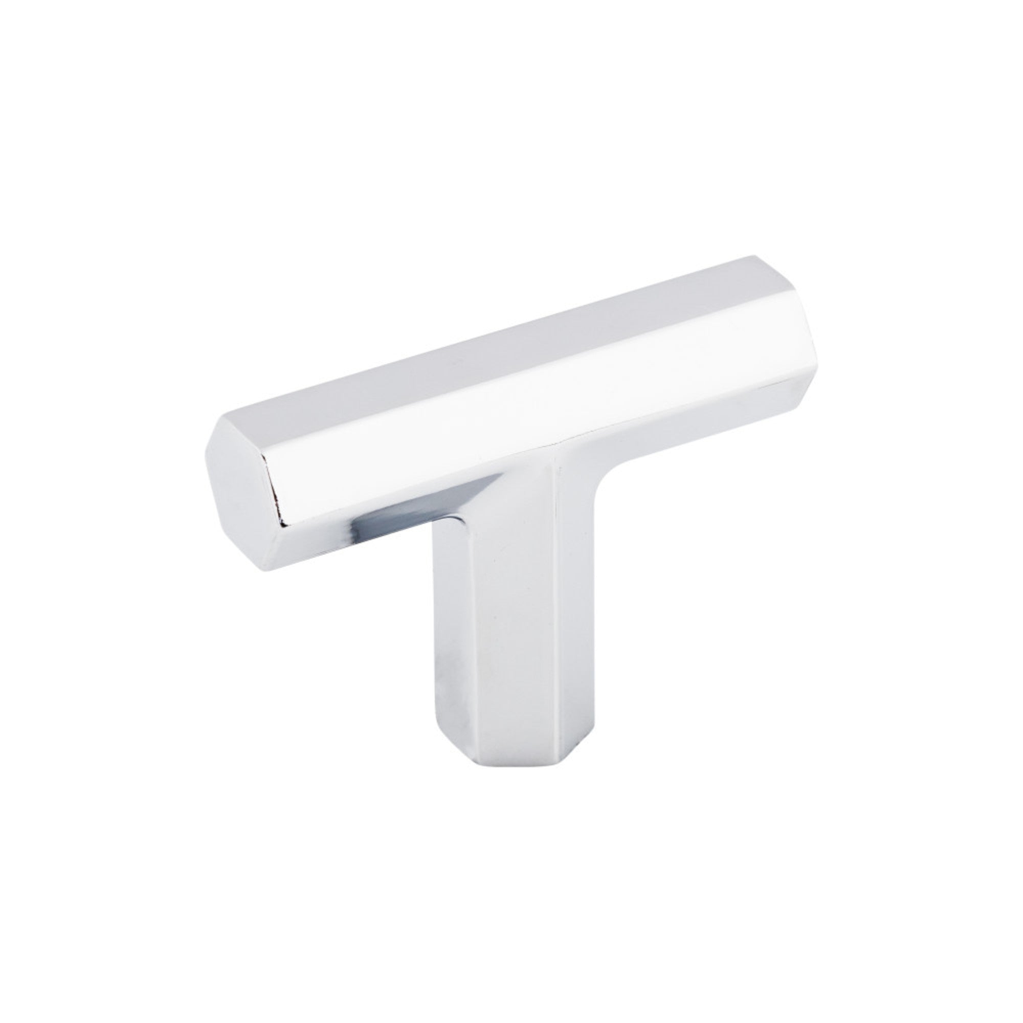 Lydia 1 3/4" Length Geometric Knob - Polished Chrome
