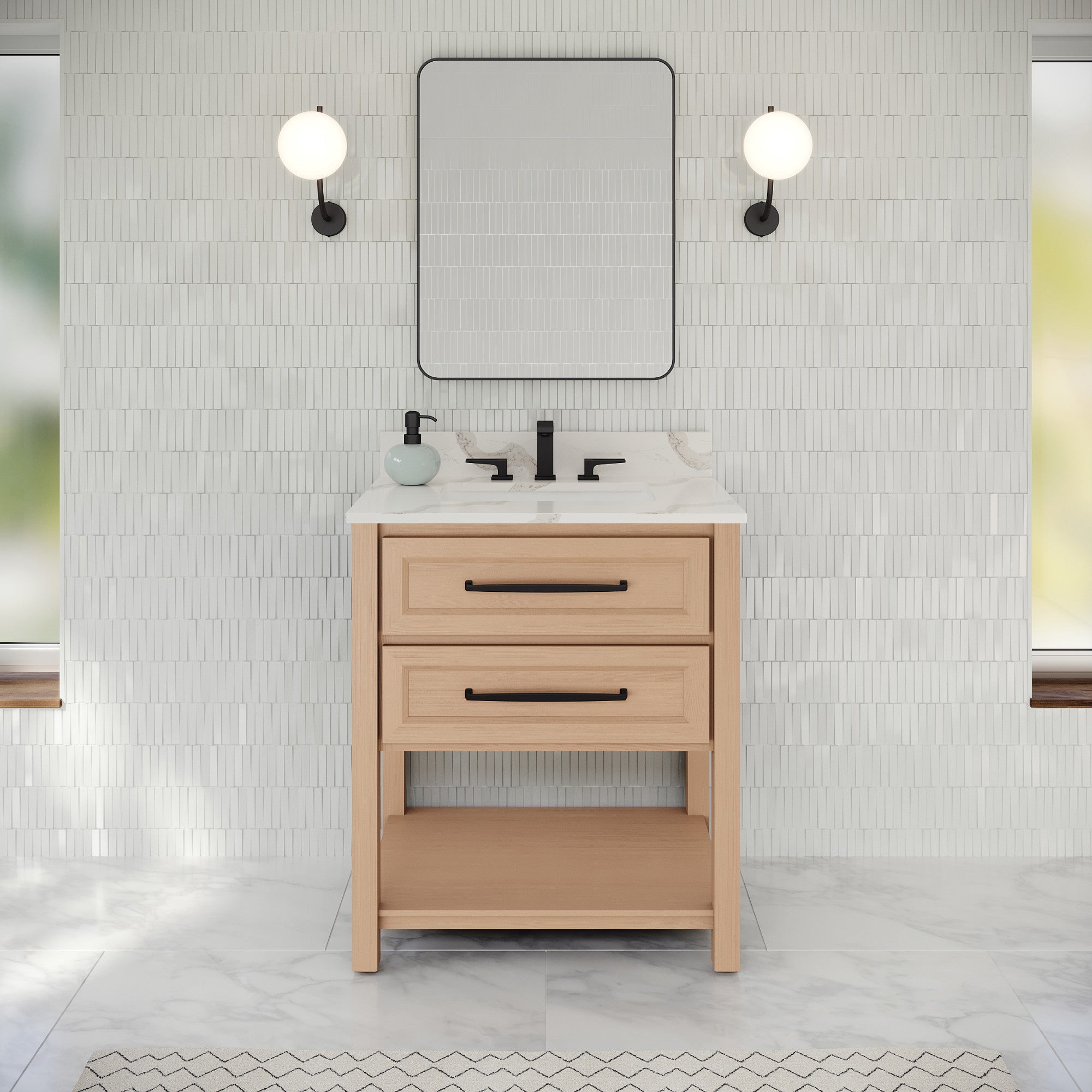 30" Kipling Vanity – Natural Oak