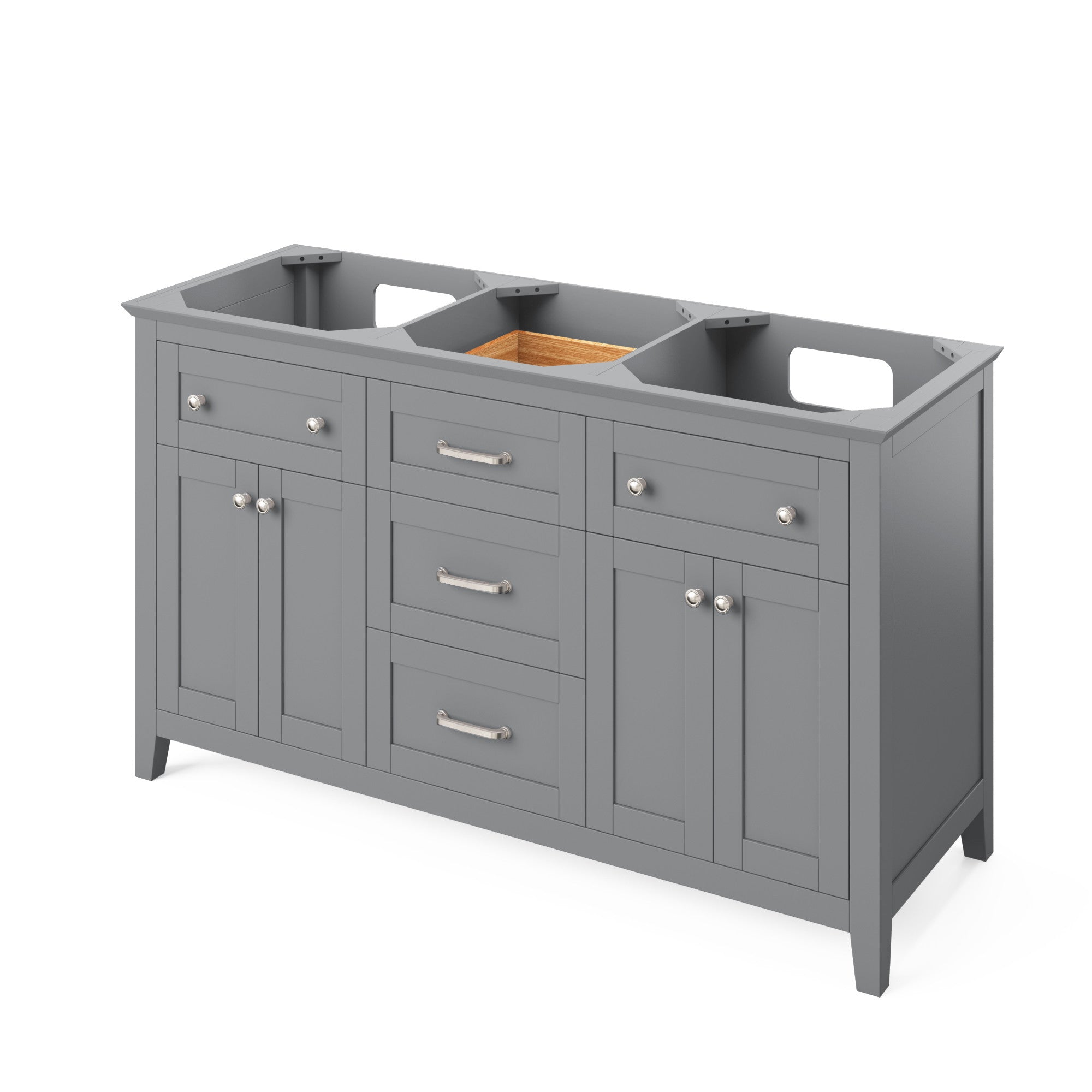 60" Chatham Vanity – Double Bowl – Grey