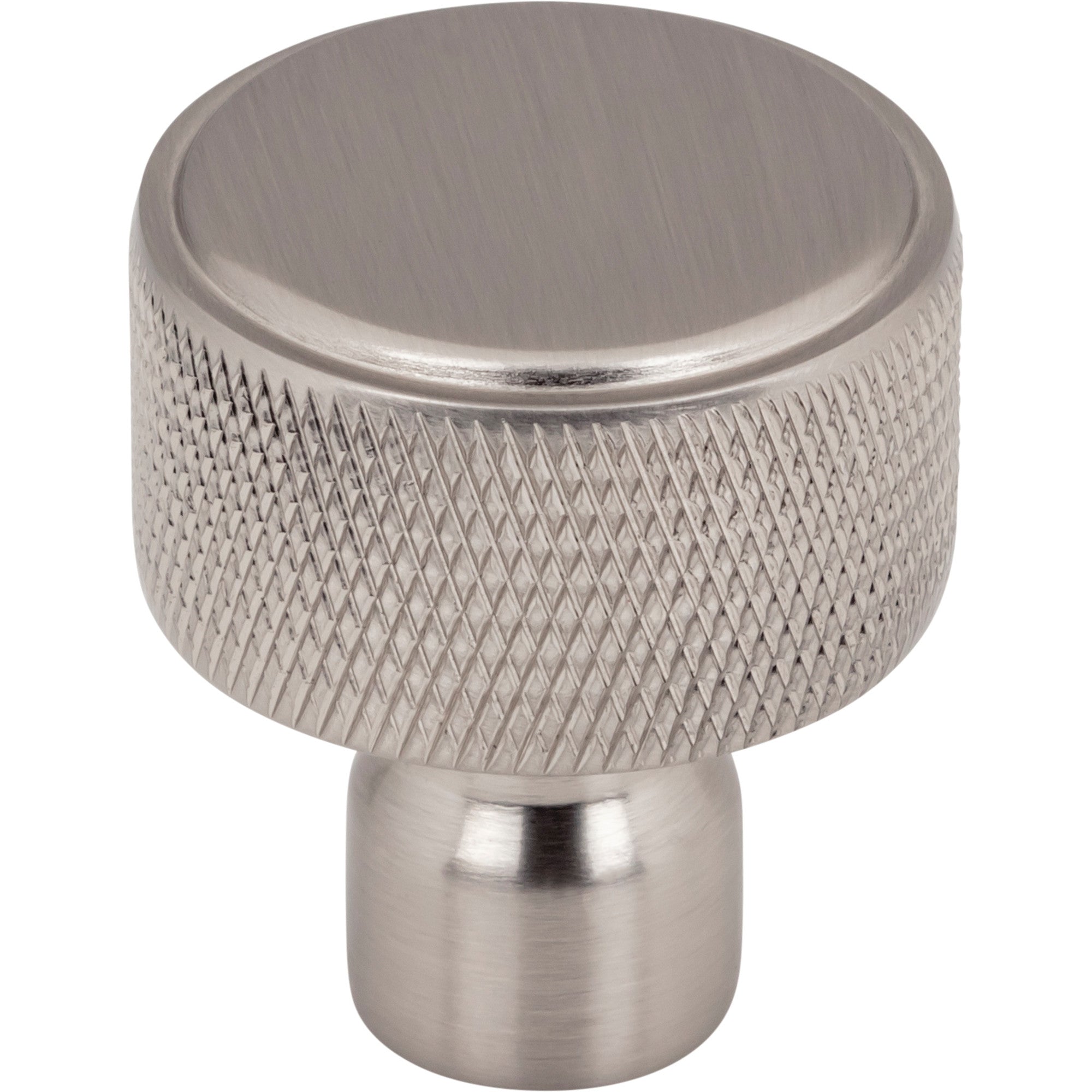 Garrison 1 1/8" Length Round Knob - Brushed Satin Nickel