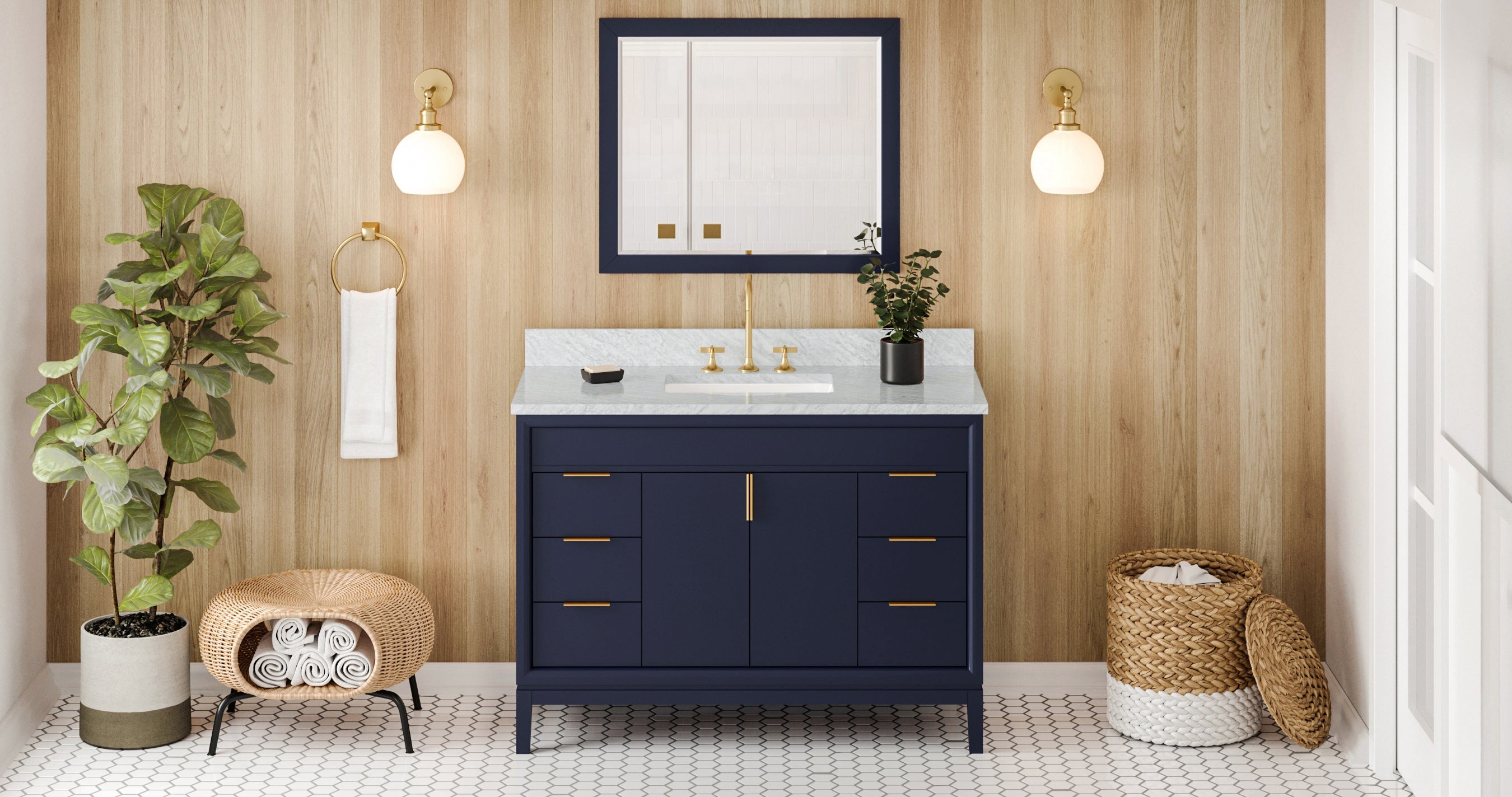 48" Theodora Vanity – Hale Blue