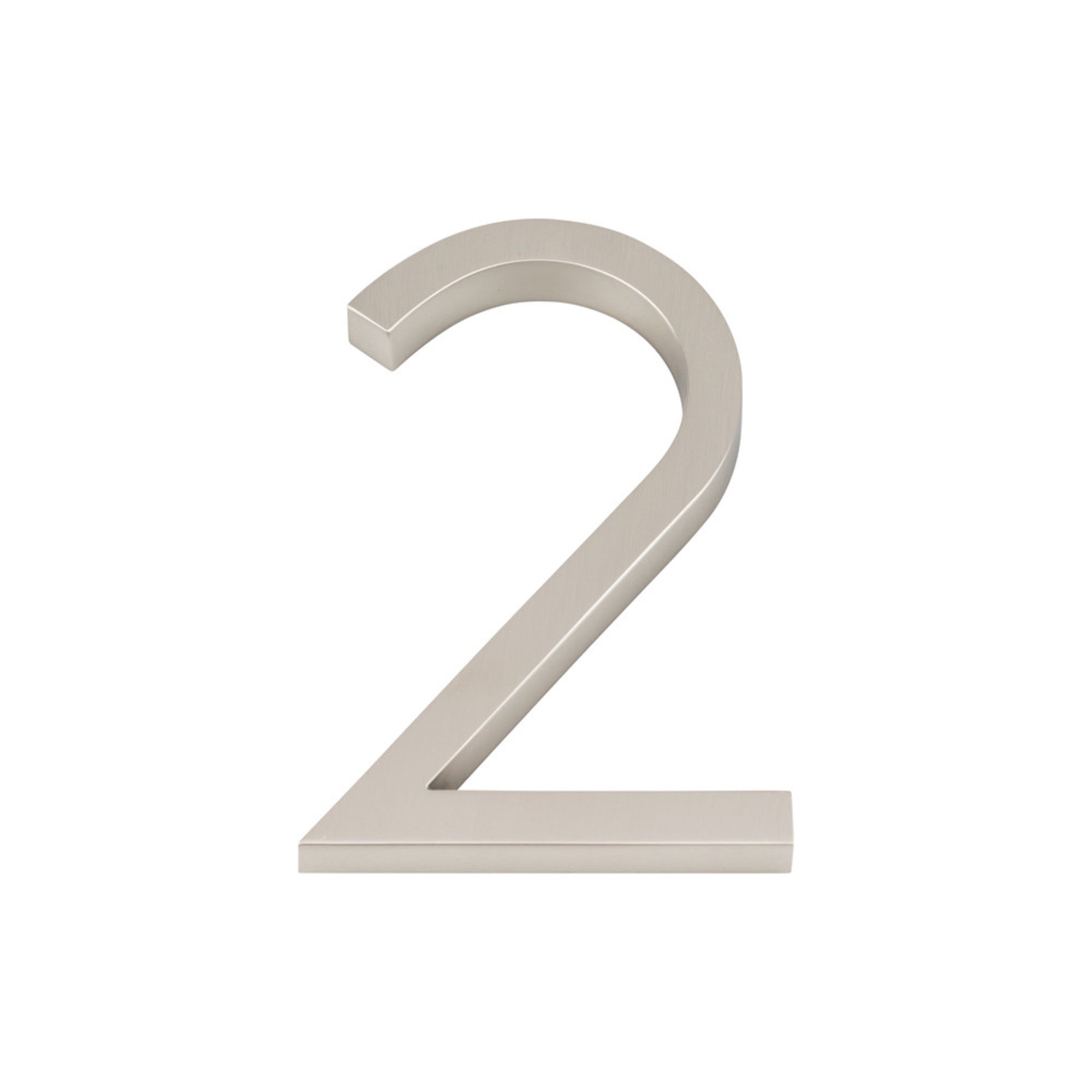 Modern Avalon 6" H  House Number - Brushed Nickel