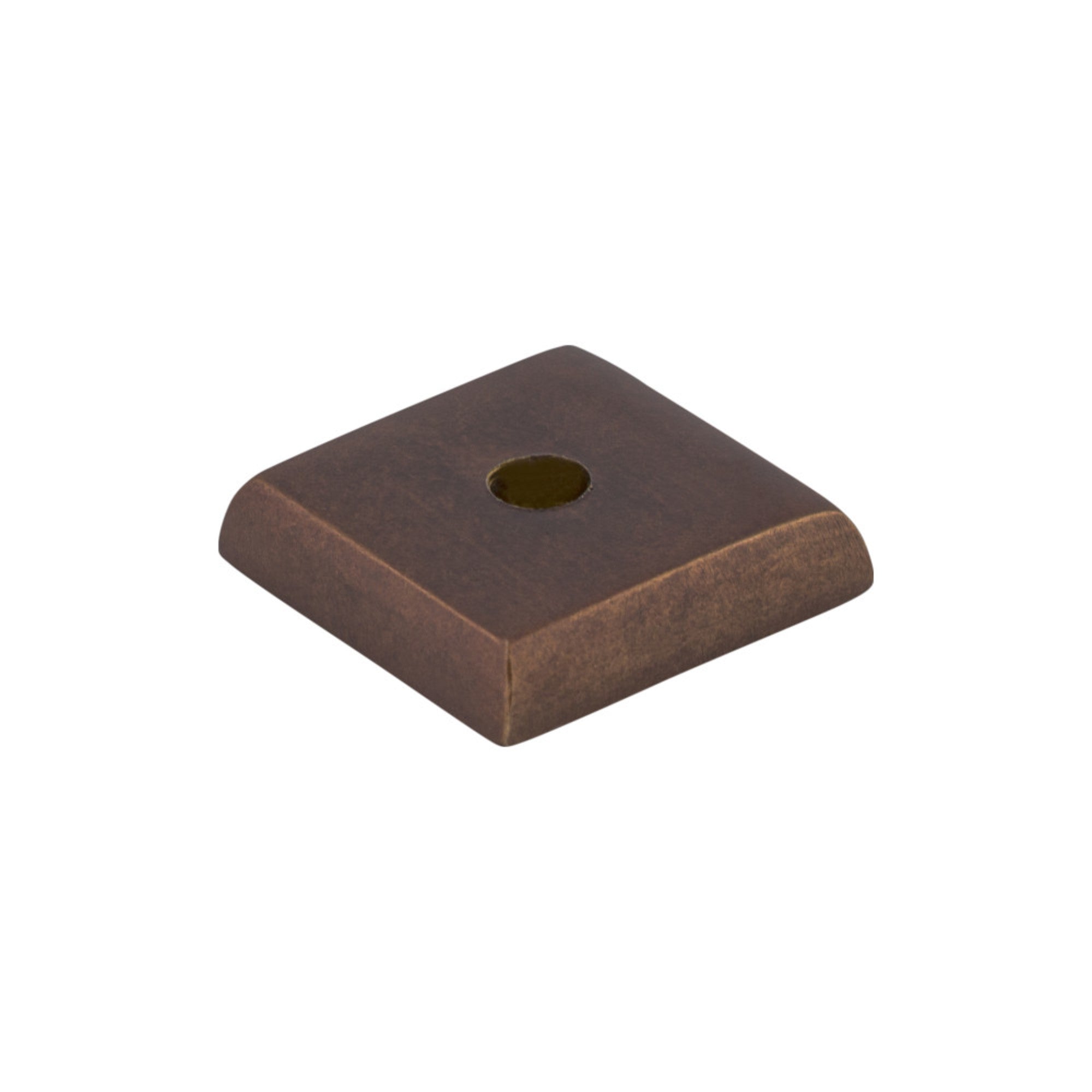Aspen Square Knob Backplate - Mahogany Bronze