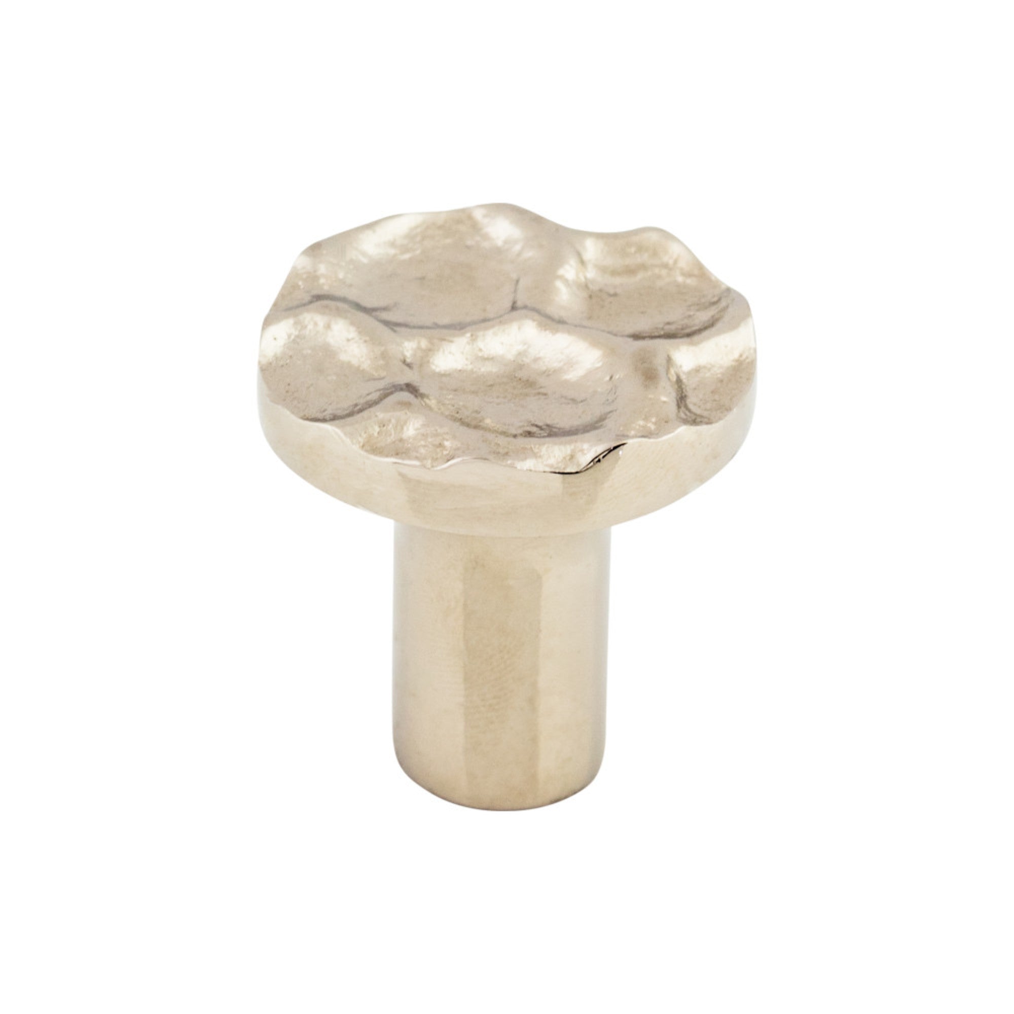 Cobblestone Round Knob - Polished Nickel