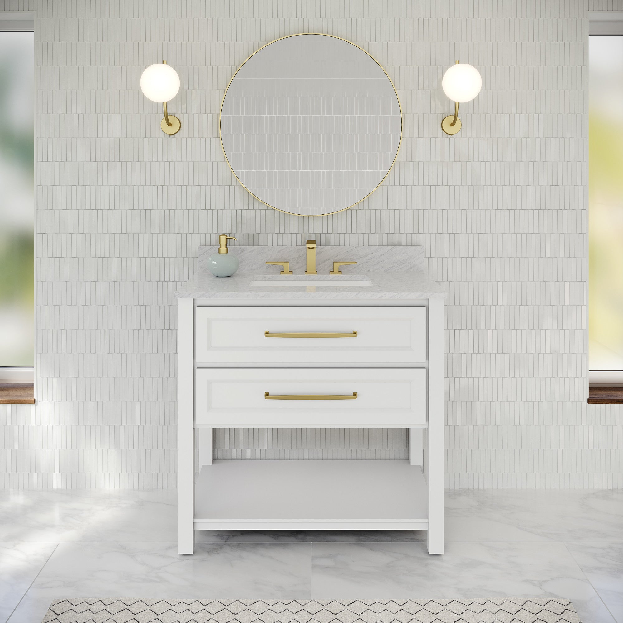 36" Kipling Vanity – White
