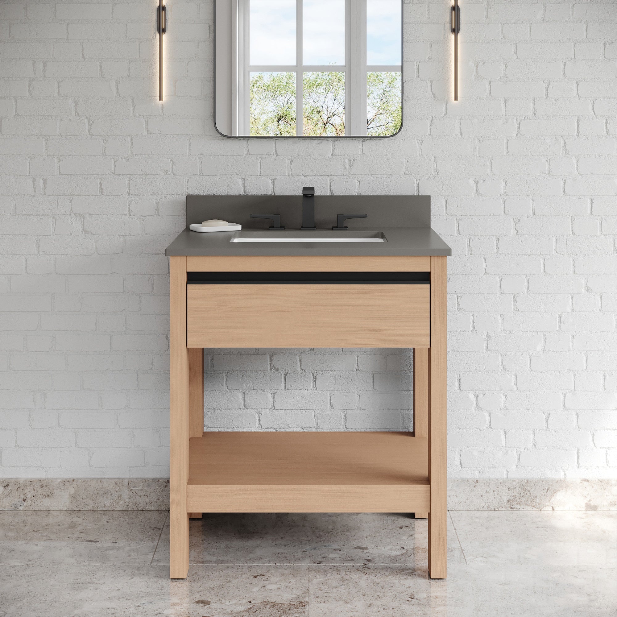 30" Jubilee Vanity – Natural Oak