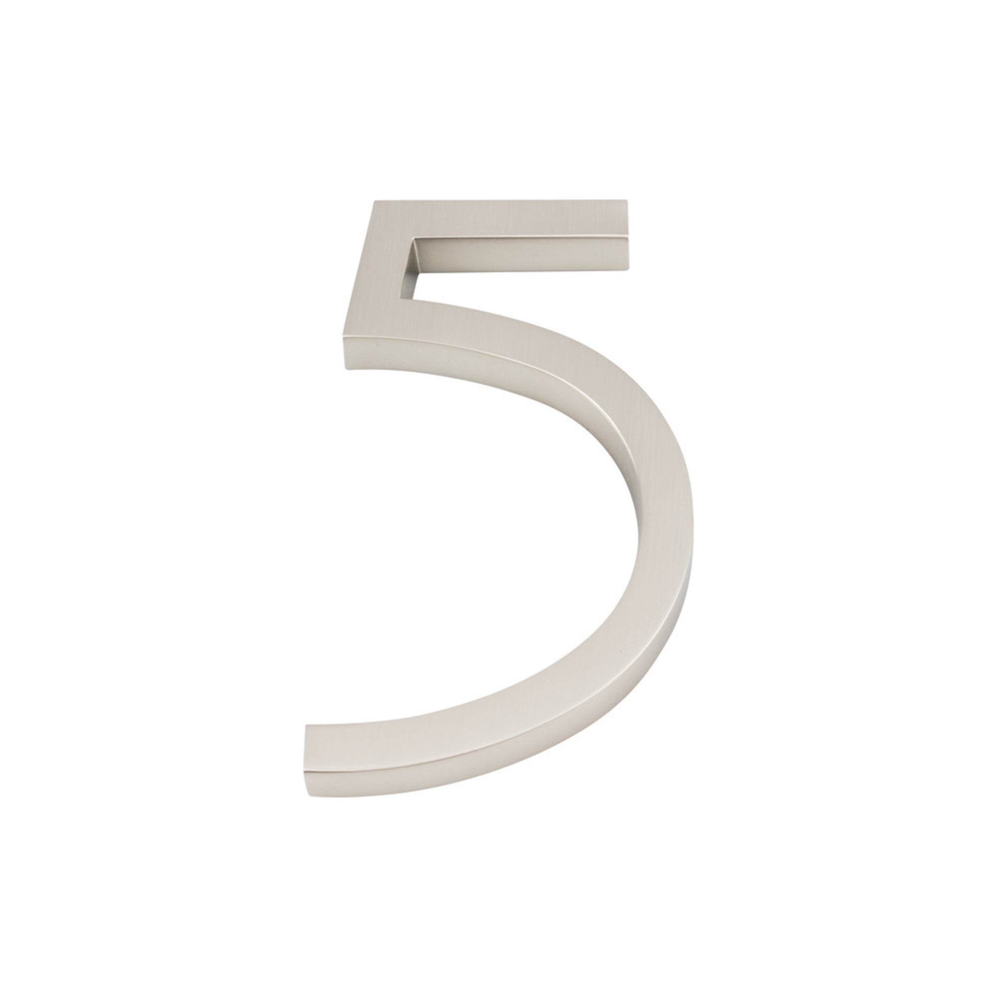 Modern Avalon 6" H  House Number - Brushed Nickel