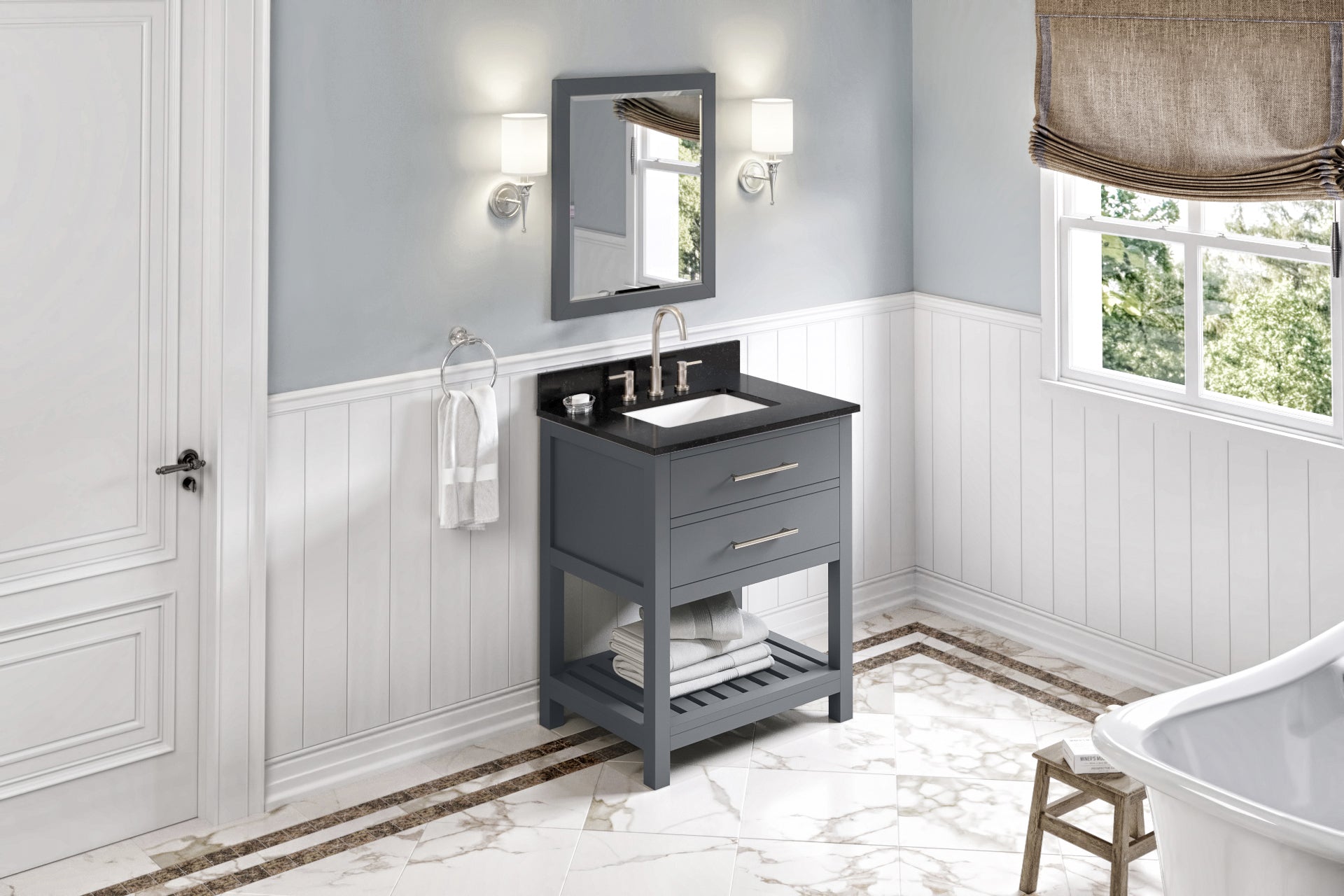 30" Wavecrest Vanity – Grey