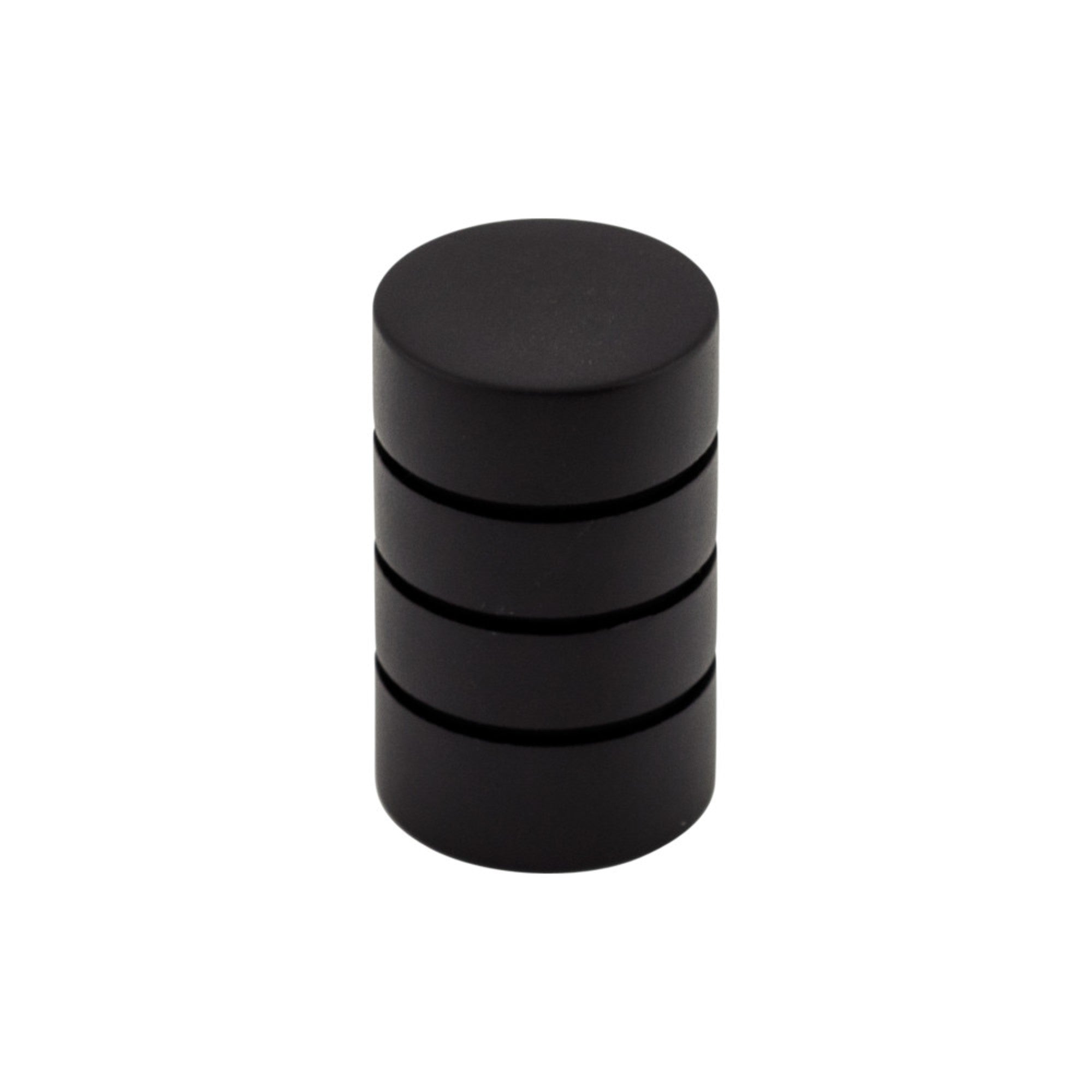 Stacked Round Knob - Flat Black
