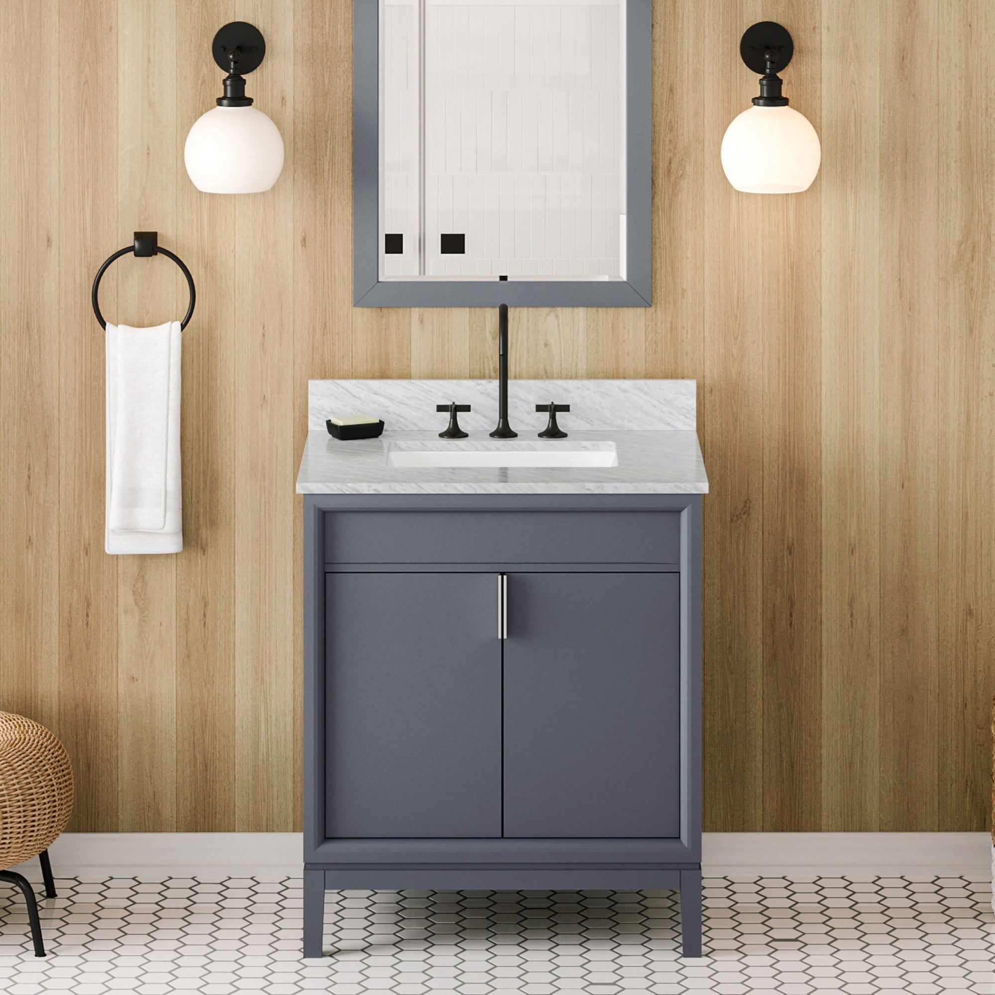 30" Theodora Vanity – Blue Steel