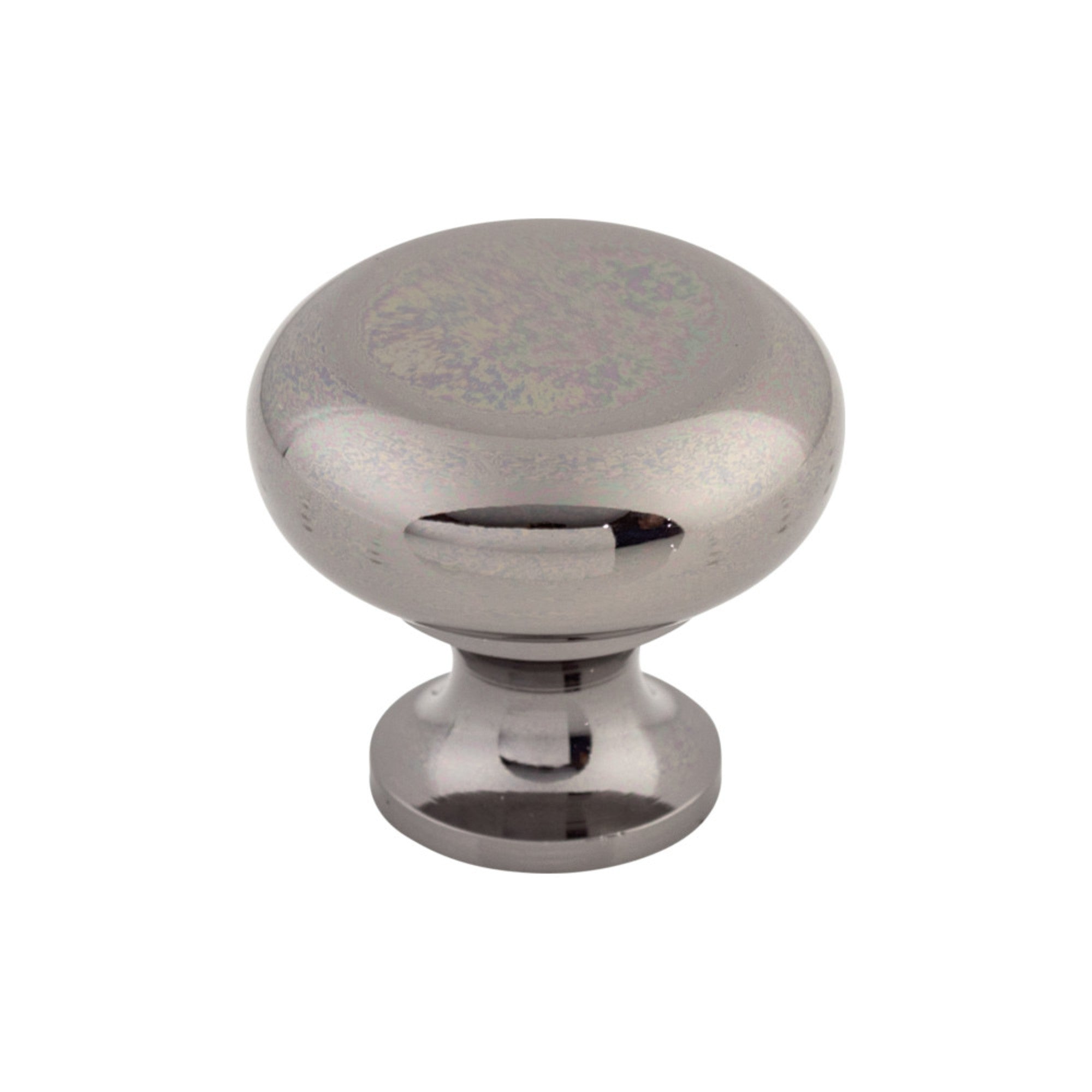 Flat Faced Round Knob - Black Nickel