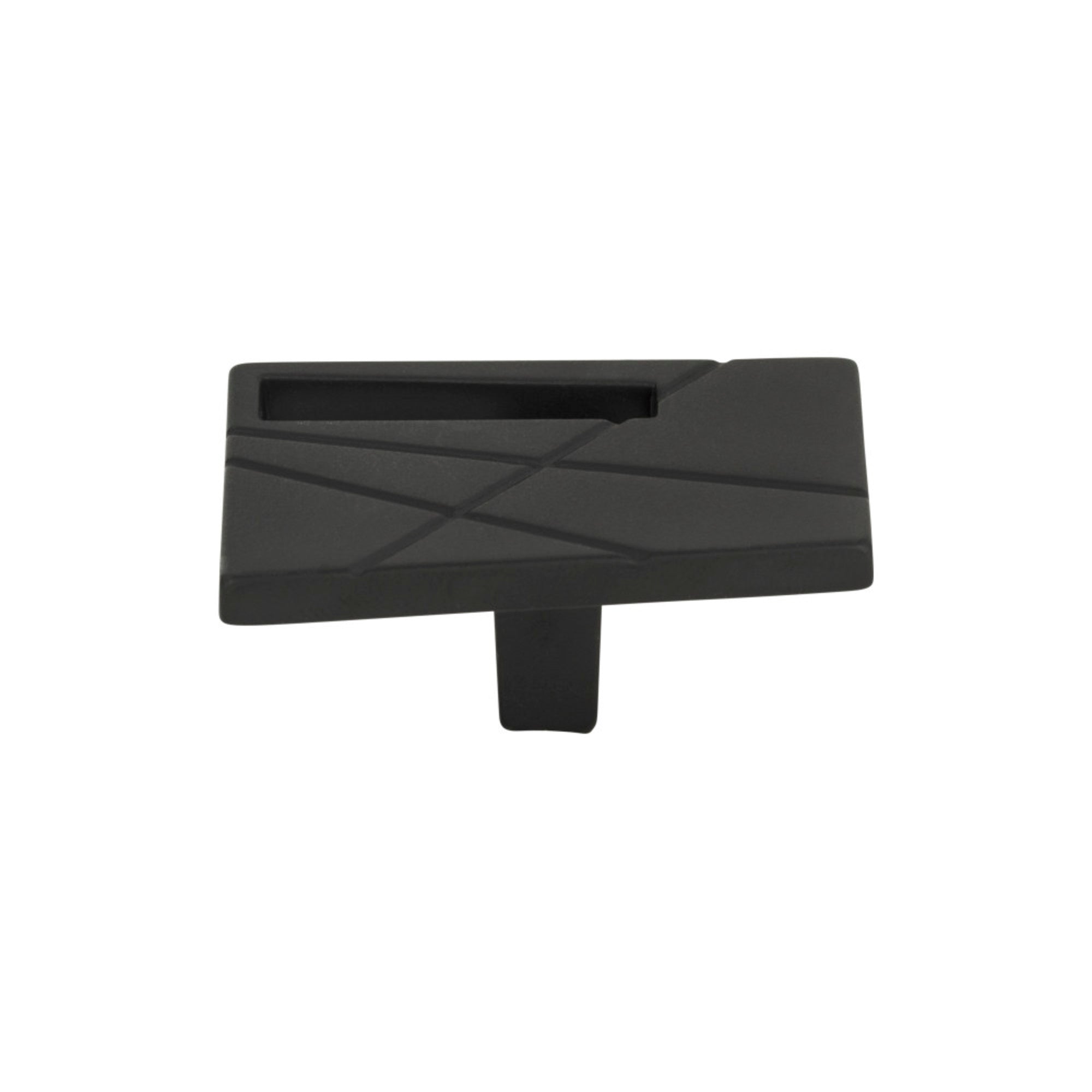 Modernist Left Rectangle Knob - Matte Black