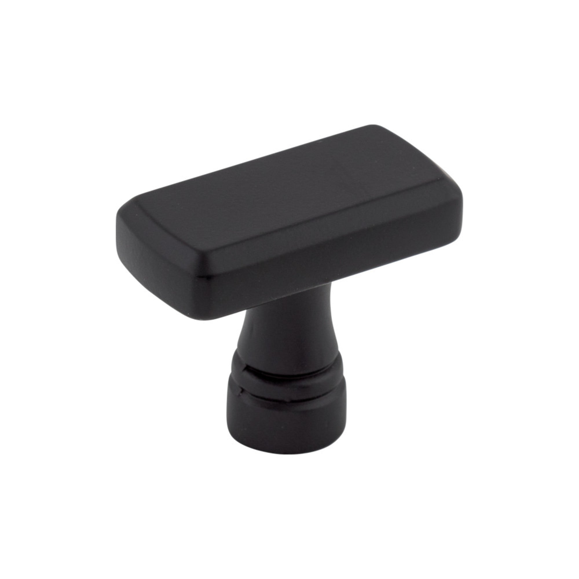 Kingsbridge 1 3/8" Length Rectangle Knob - Flat Black