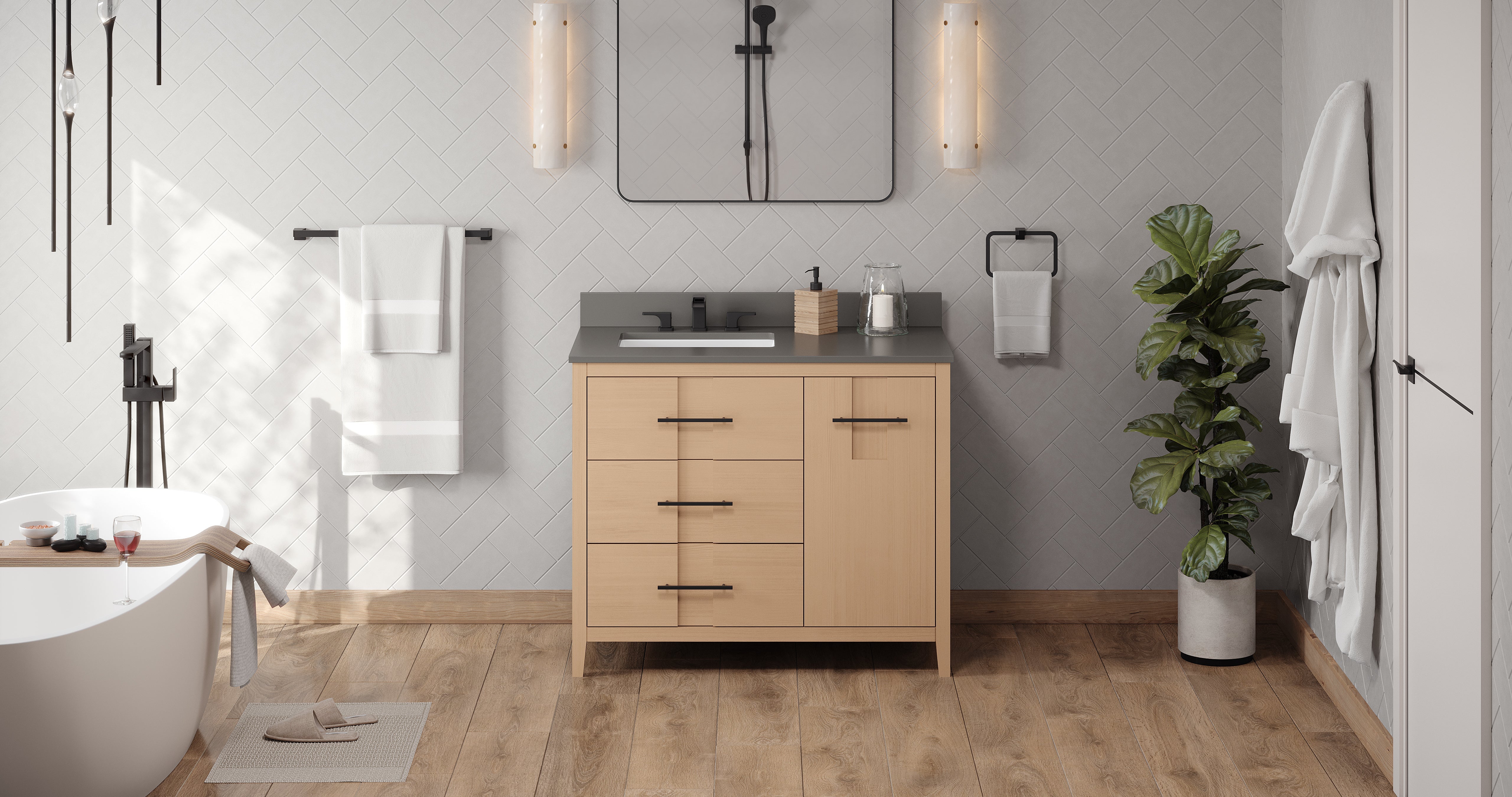 42" Katara Vanity – Left Offset