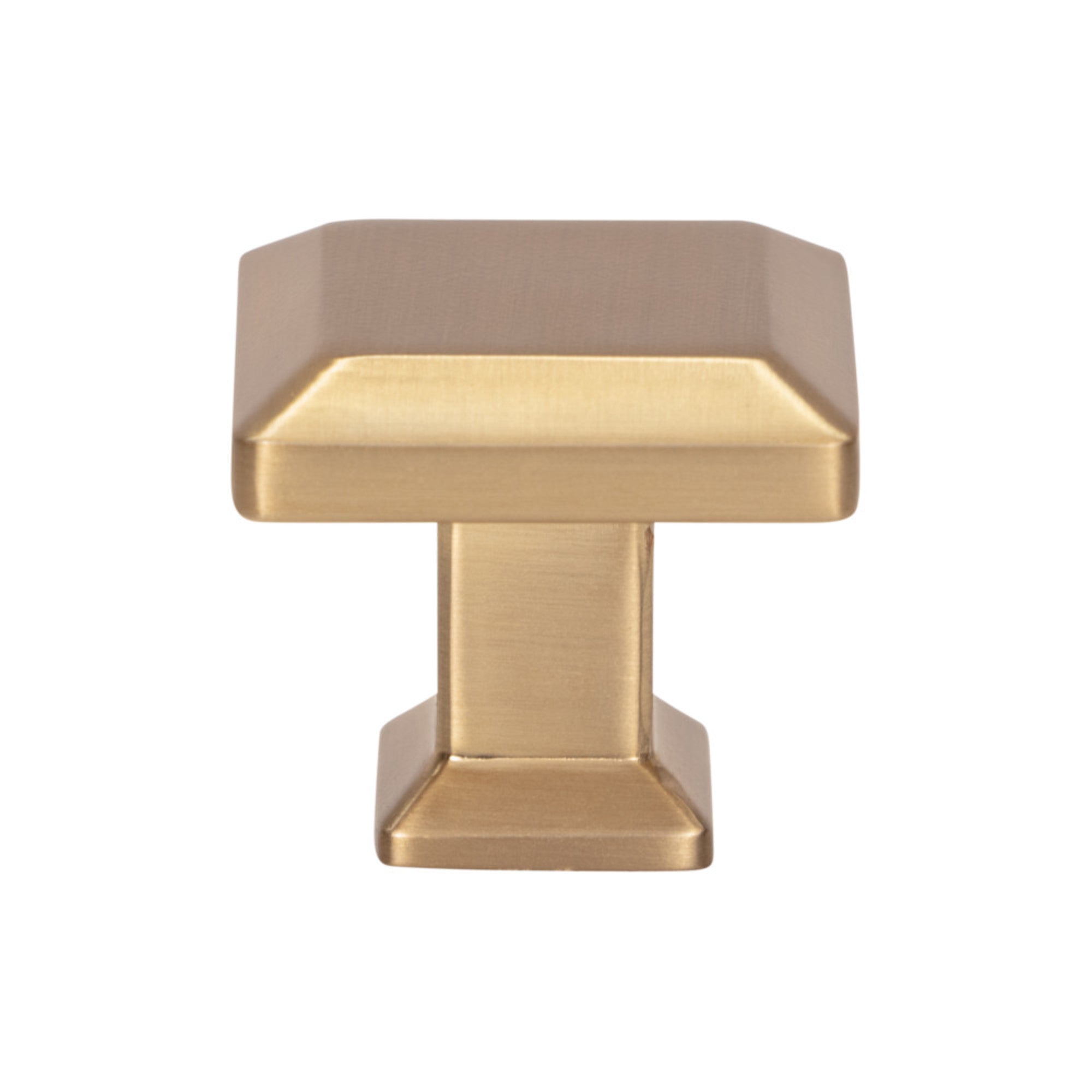 Sweetbriar Lane Square Knob - Warm Brass