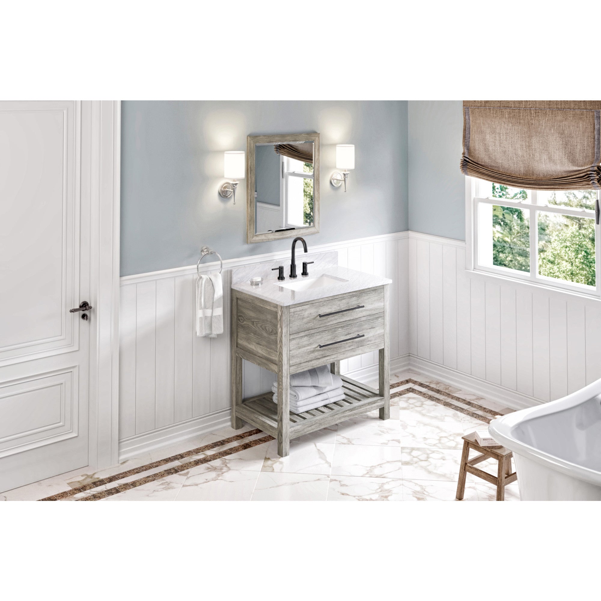 36" Wavecrest Vanity – Weathered Grey