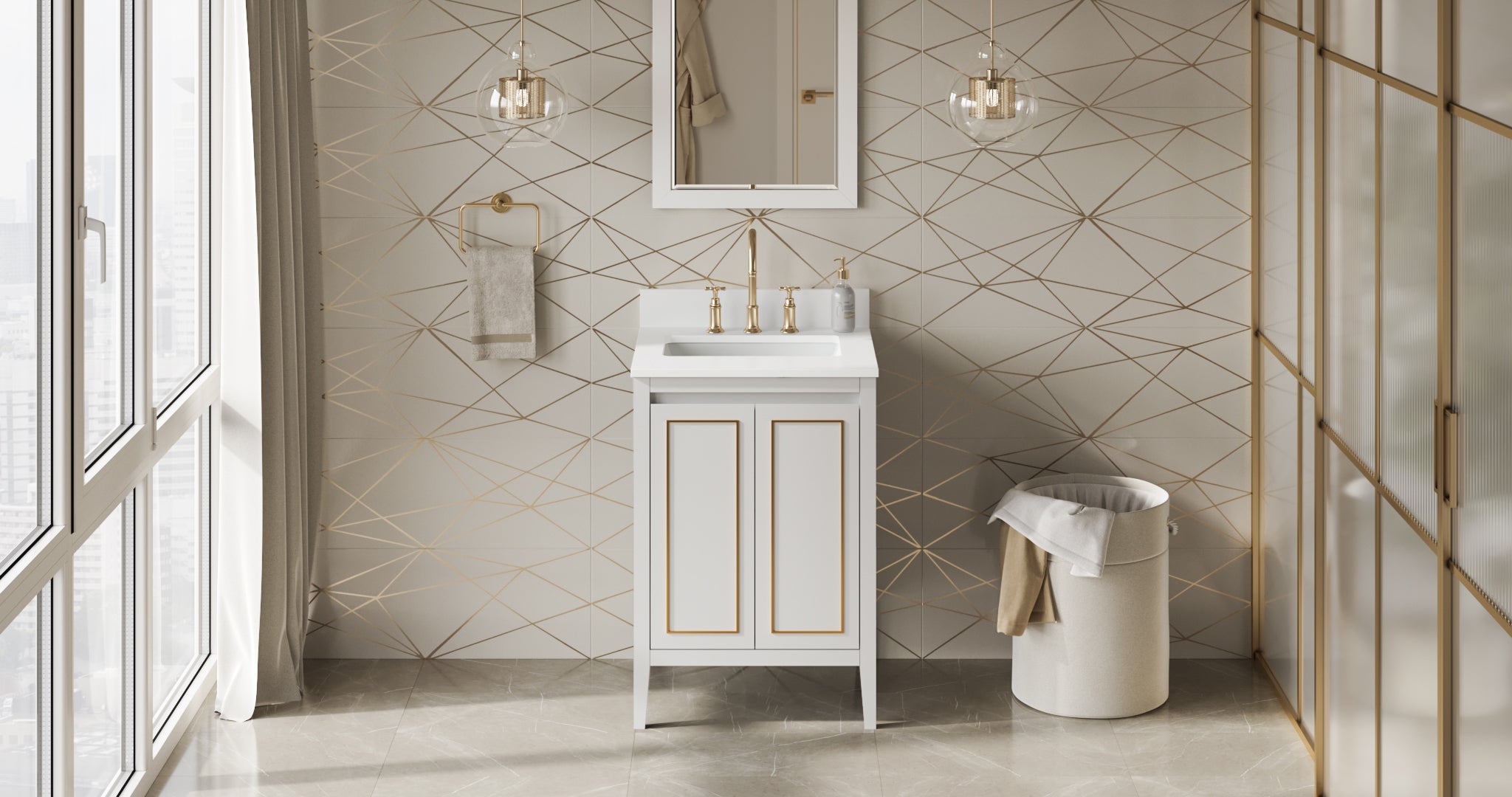 24" Percival Vanity – White