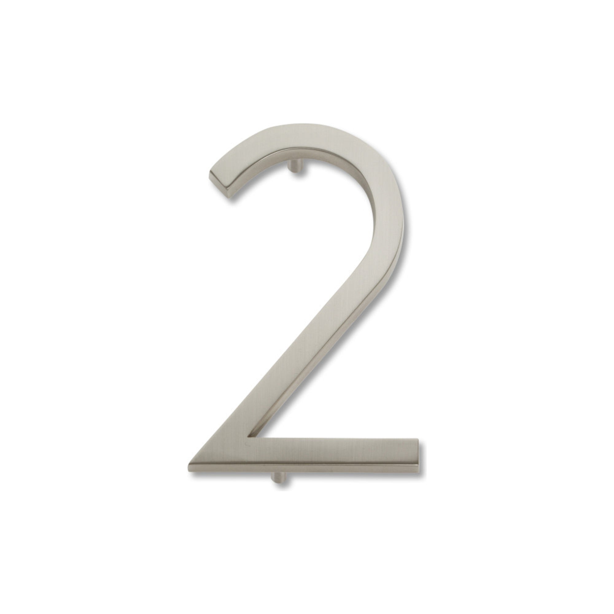 Modern Avalon 4-1/2" H  House Number - Brushed Nickel